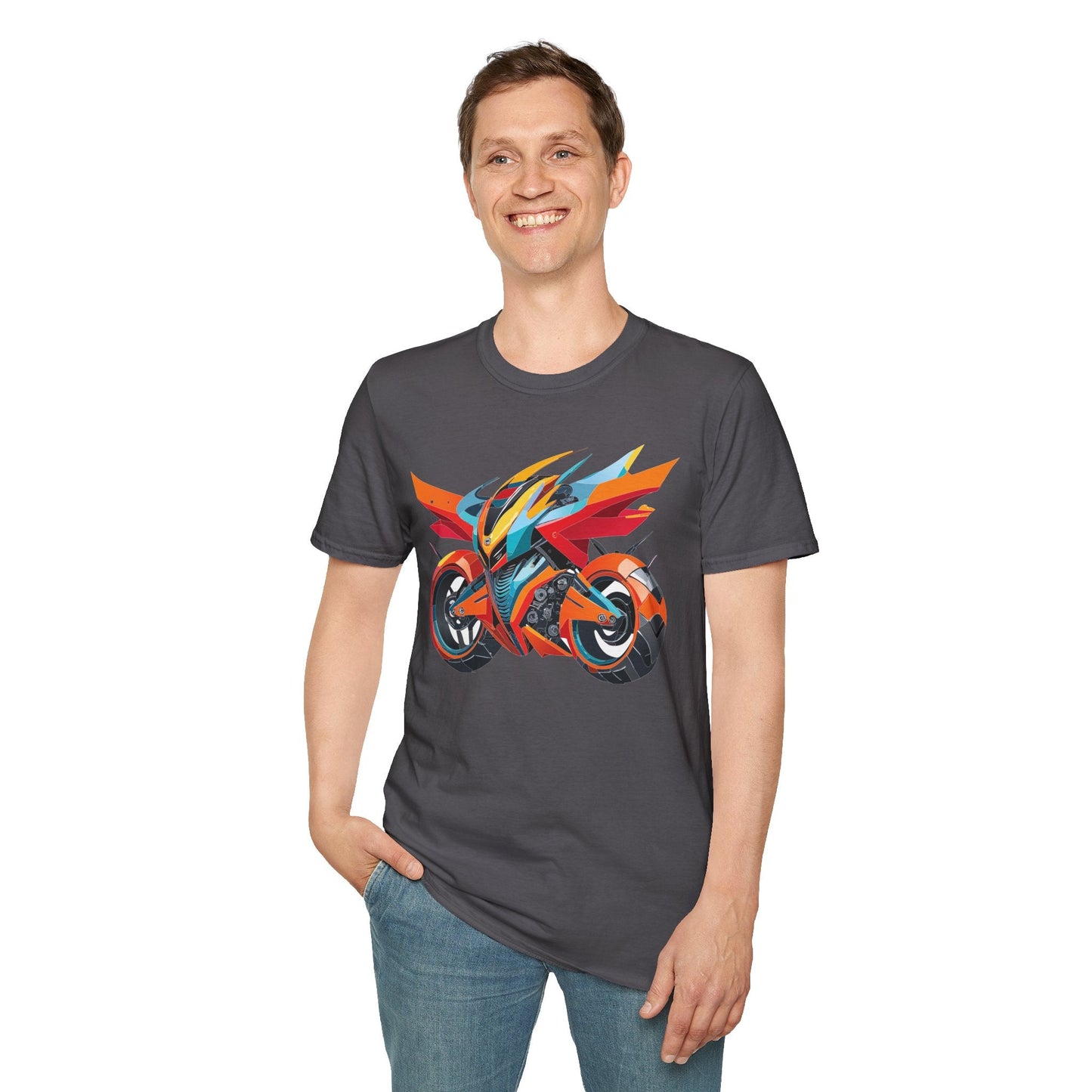 Bike Graphic Unisex Cotton Motorcycle Art Design Tee 1
