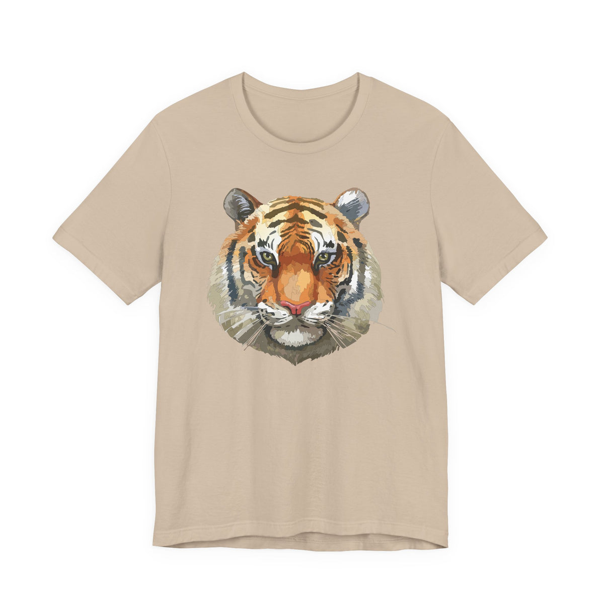 Wild Tiger Face Graphic T-Shirt Unisex Cotton Animal Design Wildlife Tee 1