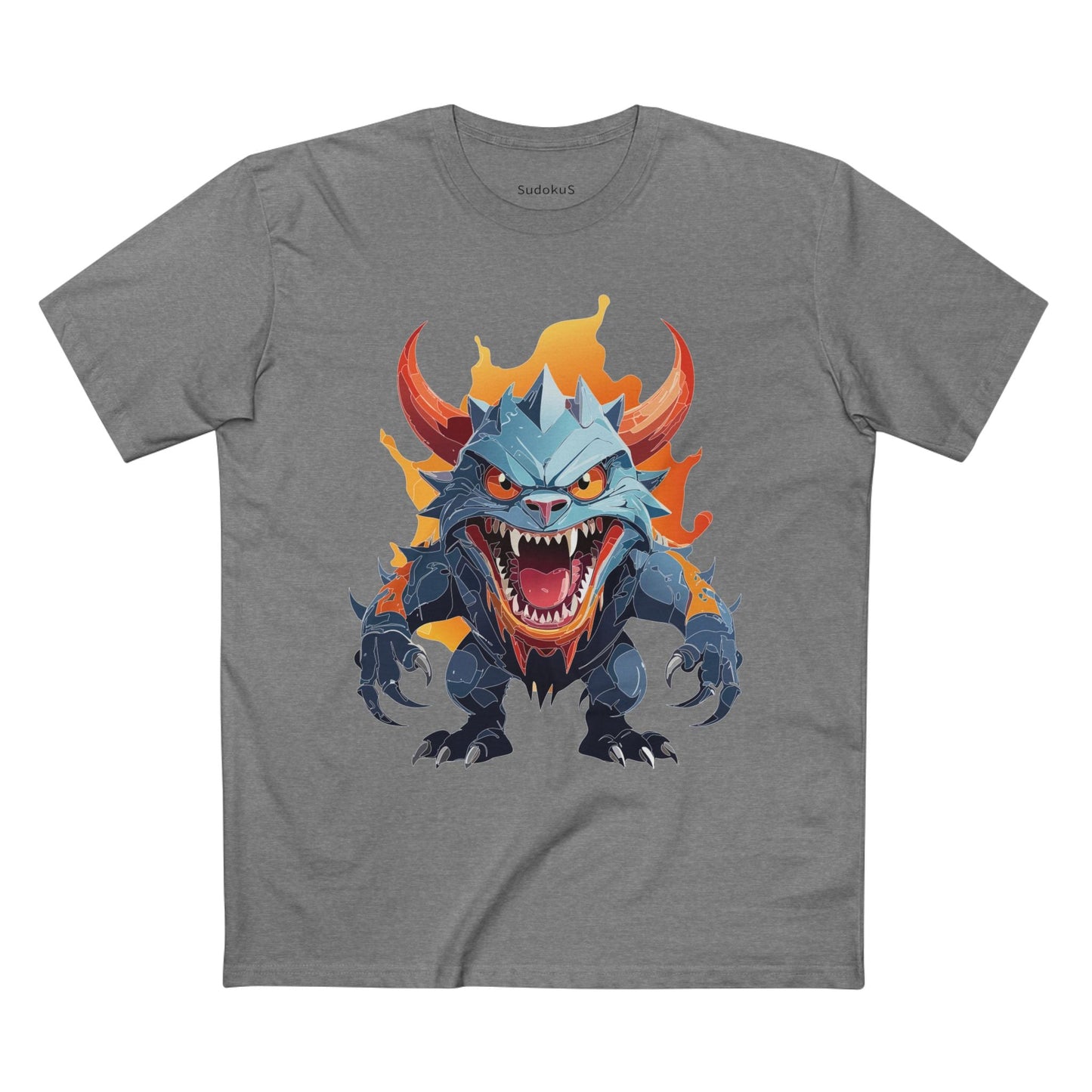 Cartoon Monsters Graphic Unisex 100 Cotton Staple Tee 24