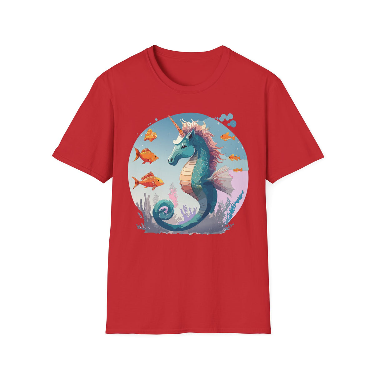 Sea Unicorn Seahorse T-Shirt | Nautical Mythical Creature Tee