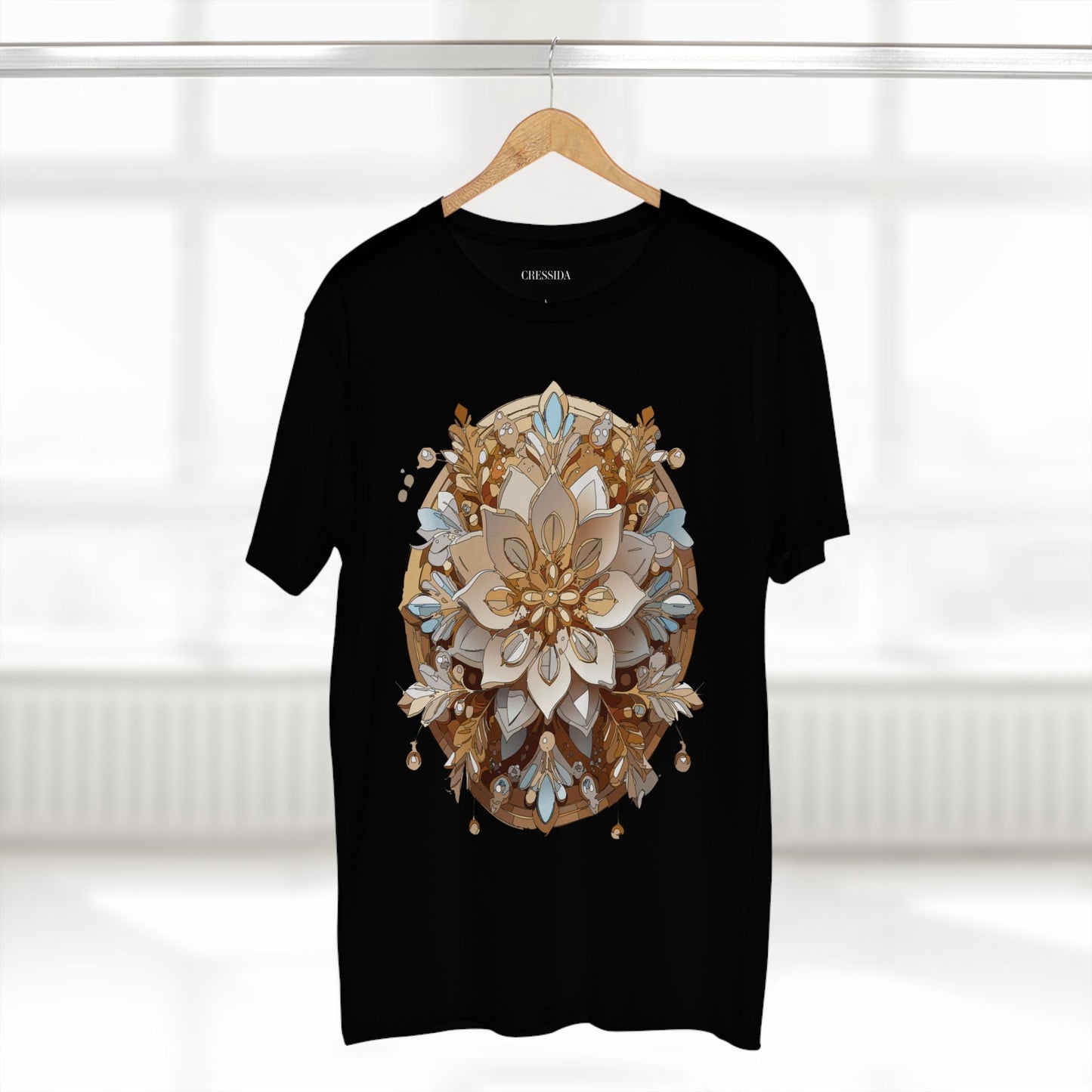 Floral Graphic T-Shirt Unisex 100 Cotton Art Design with Antique Flowers Tee 19