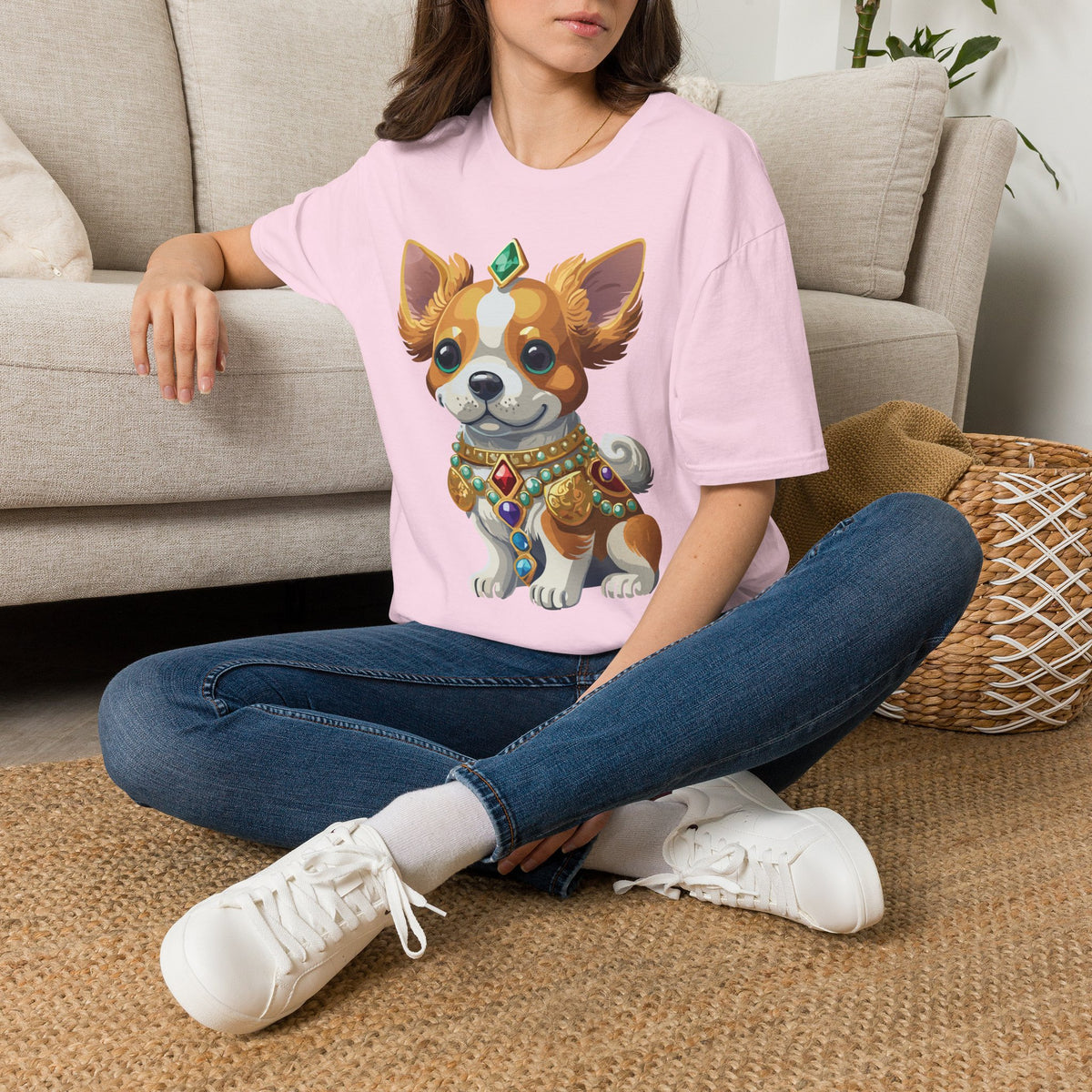 Corgi Prince T-Shirt — Cute Royal Dog Graphic Design Unisex 100 Cotton Gildan T-Shirt