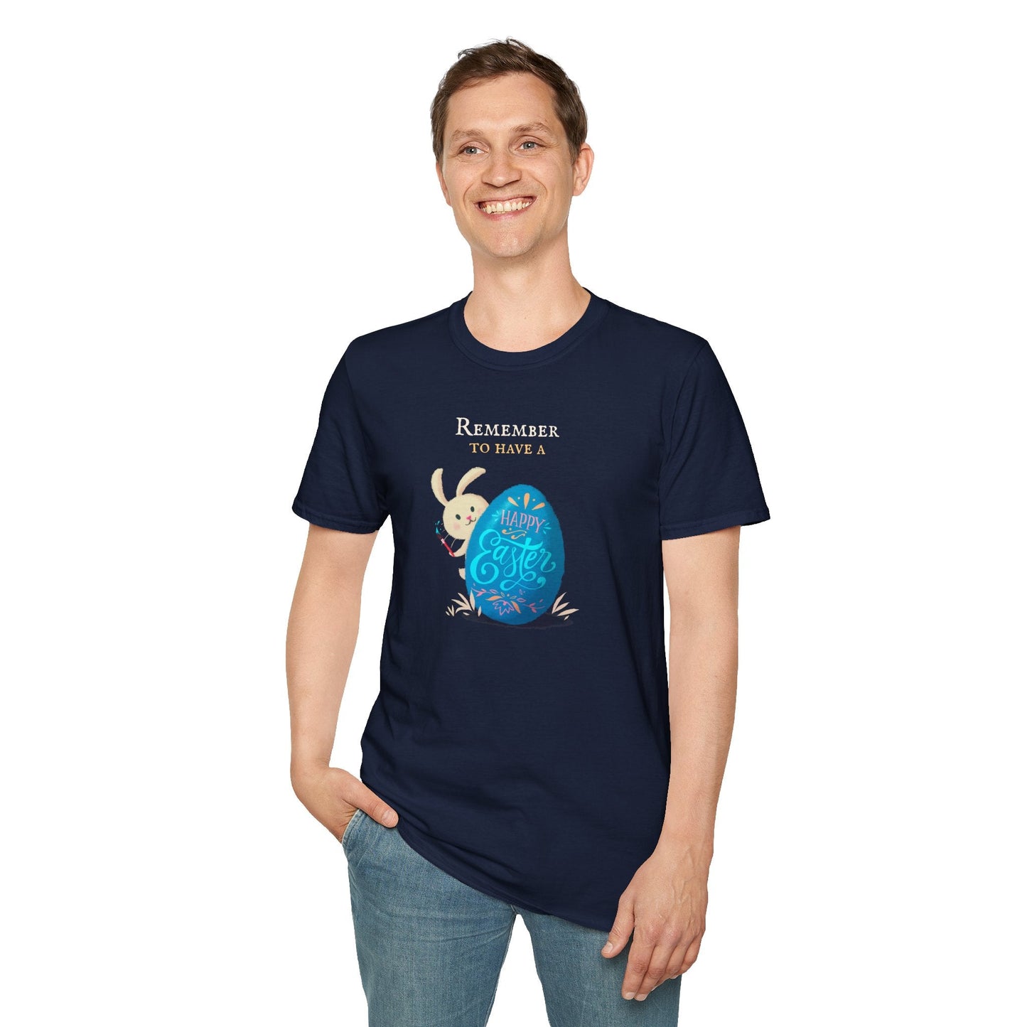 Easter Bunny Egg T Shirt Unisex Softstyle Tee With Easter Signature Prints And Design