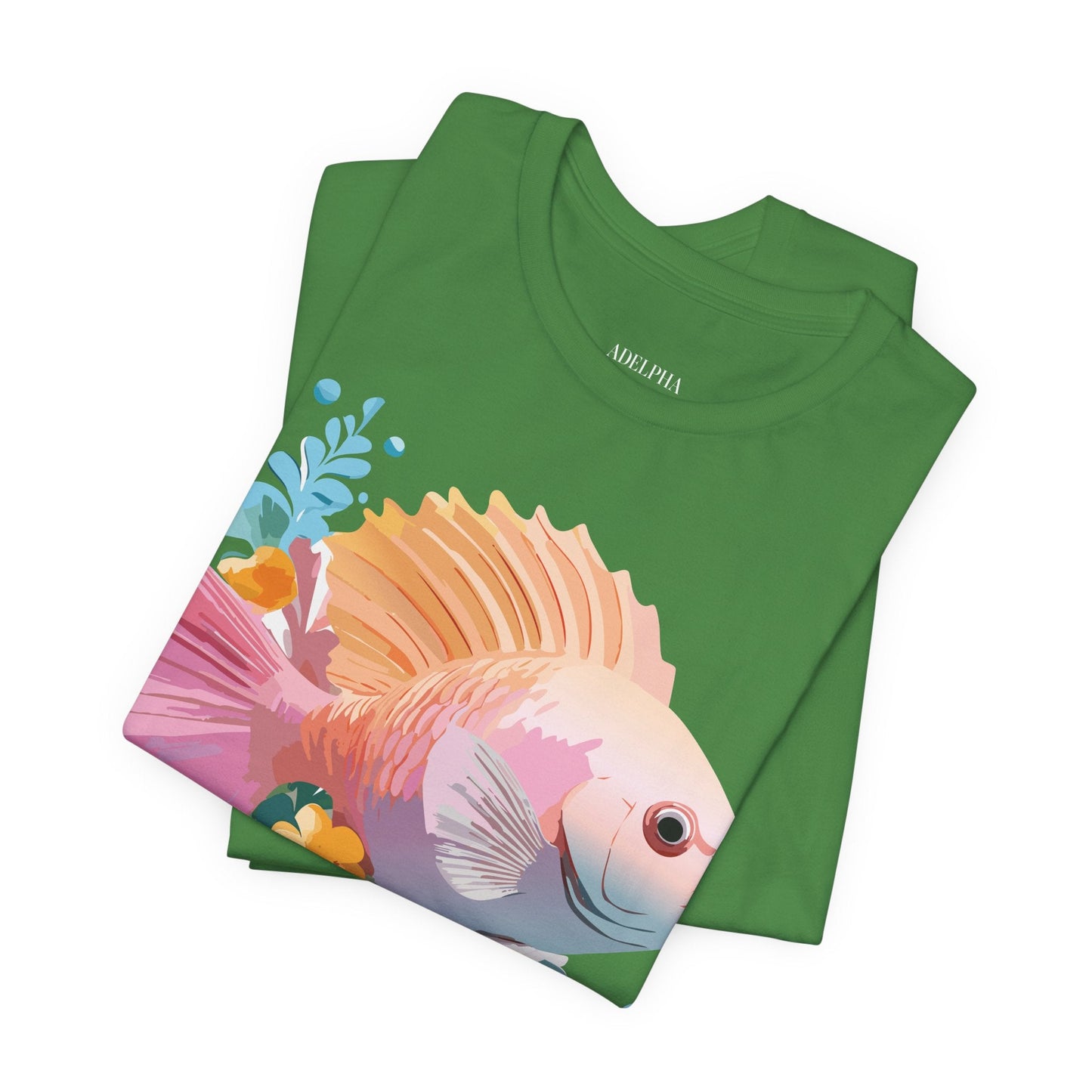 Adelpha Fish Graphic Tee Unisex Short Sleeve Shirt Vintage Inspired Art Design Collection