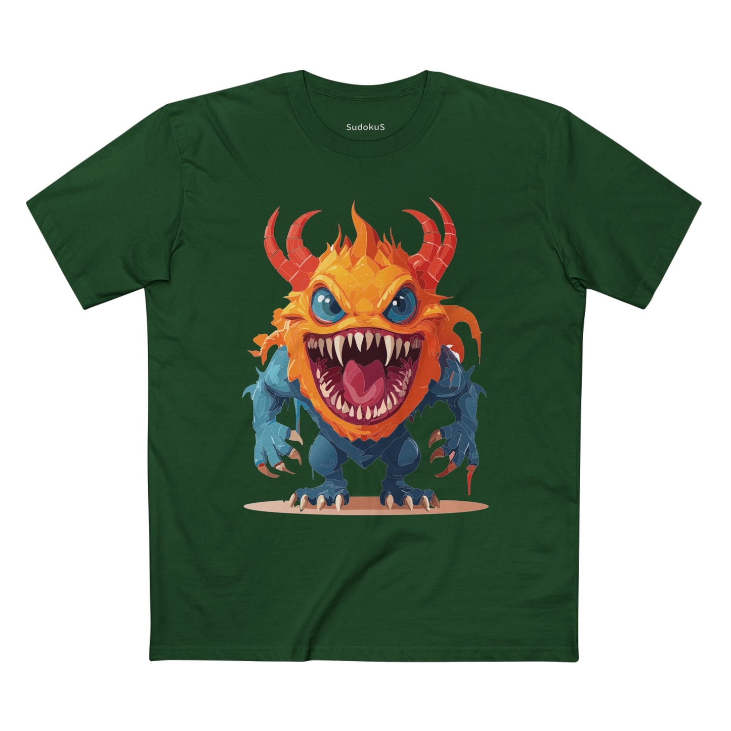 Cartoon Monsters Graphic Unisex 100 Cotton Staple Tee 26