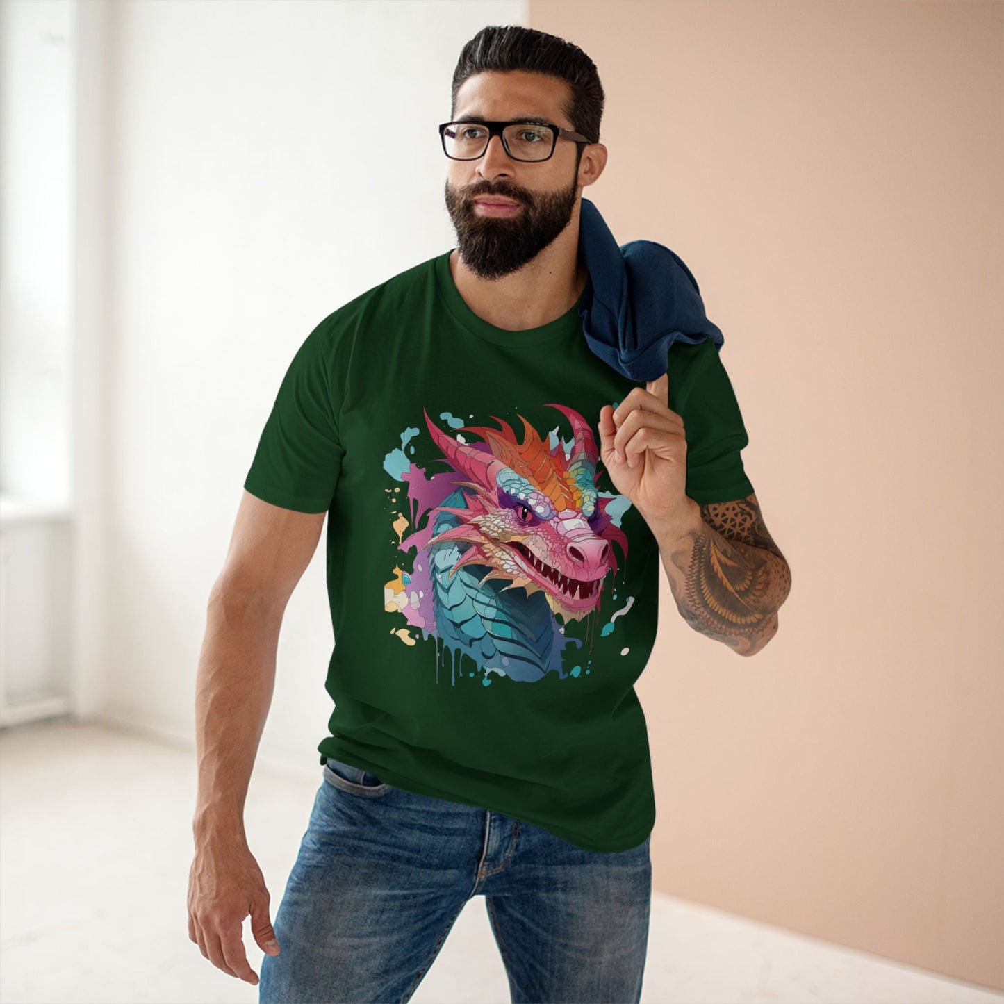 Dragon Graphic Unisex 100 Cotton Staple Tee 4