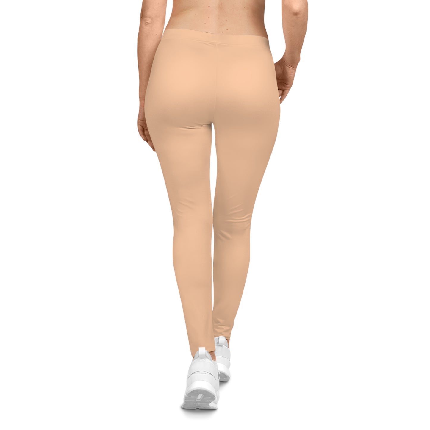 Peach Glow Color Women's Poly-Span Casual Leggings XS-2XL