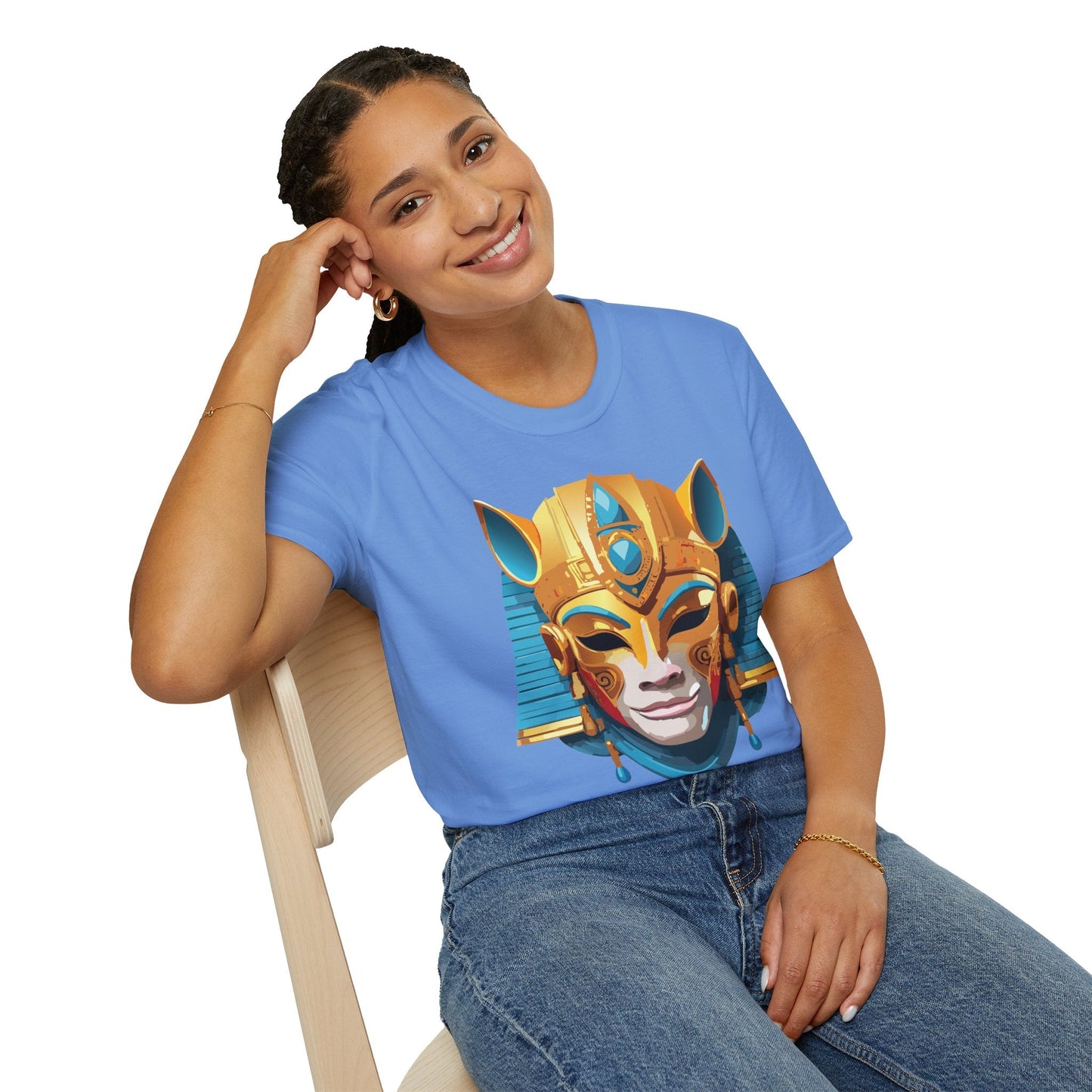 Mask Graphic Unisex Cotton Masquerade Design Artwork Tee 24