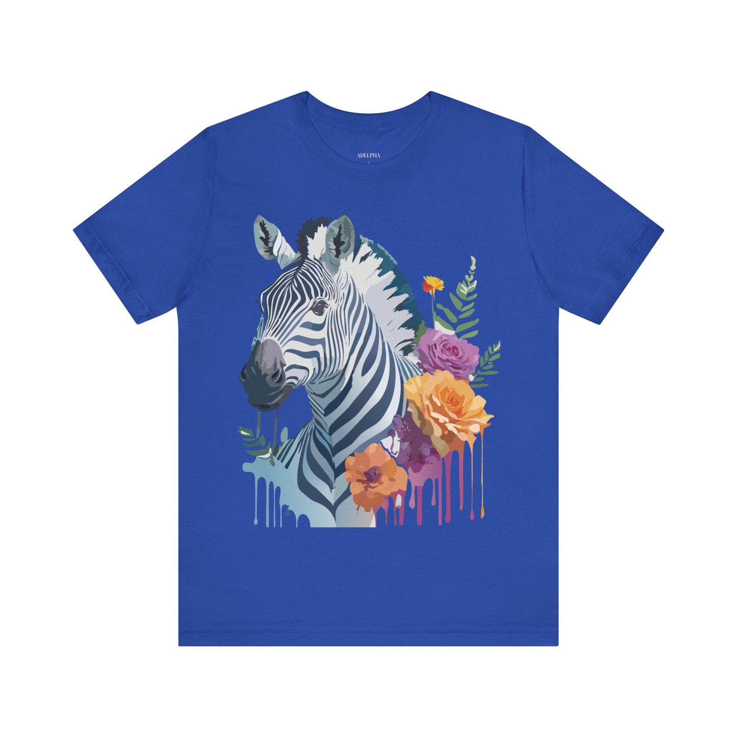 Zebra Graphic Unisex 100 Cotton Vintage Animal Art T-Shirt 4