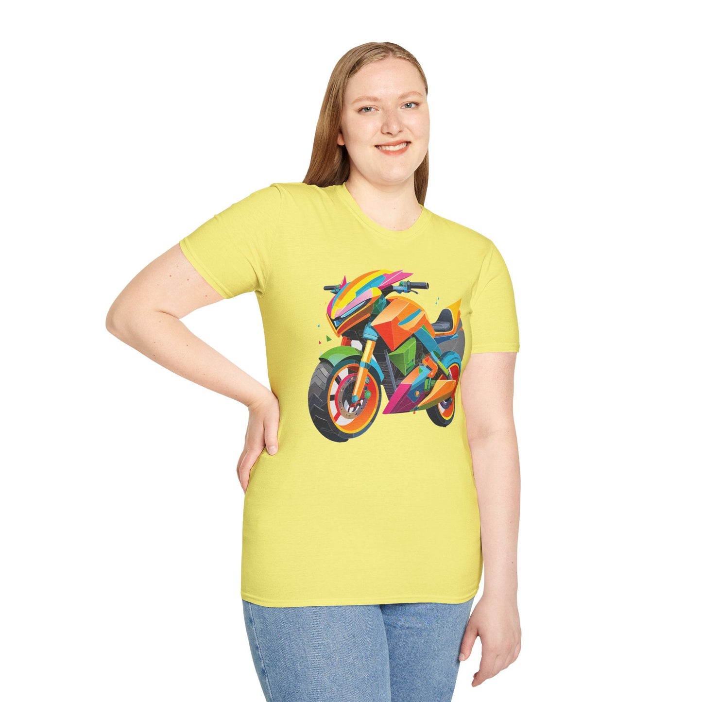 Unisex Bike T Shirt Moto Shirt MTB T Shirt With Art Design Softstyle Cotton Tee For Enthusiasts