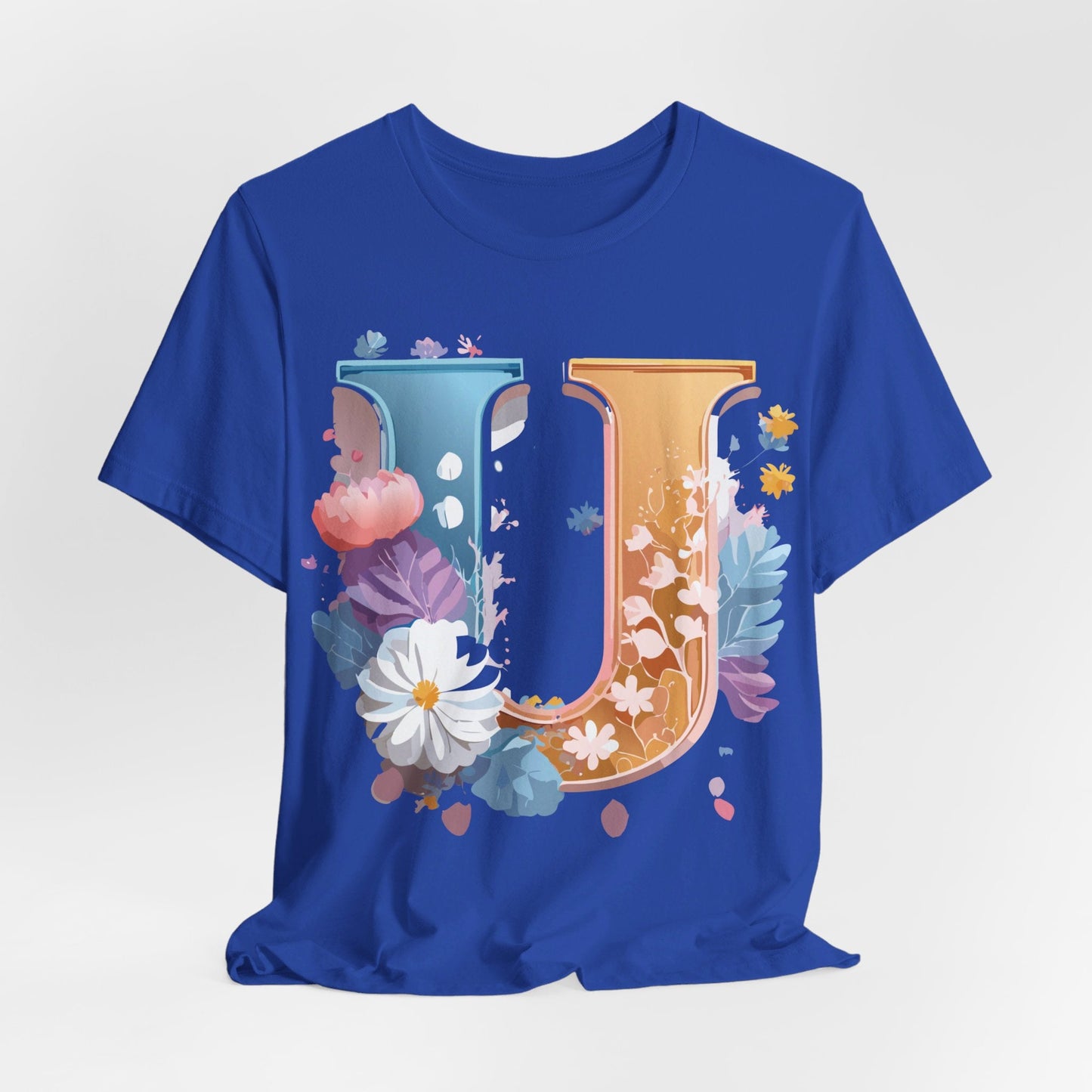 Letter U Graphic Tee Unisex Jersey Short Sleeve Premium Adelpha Art Design Shirt