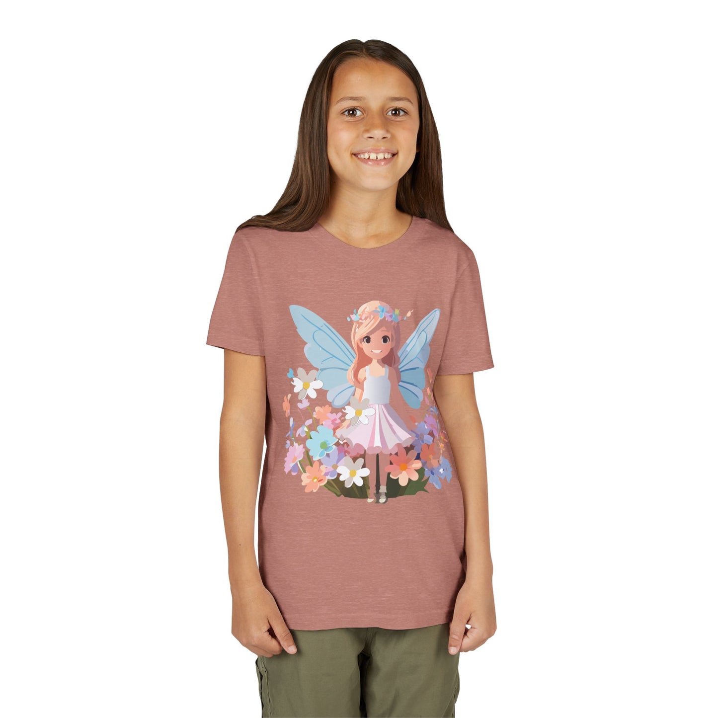 Enchanting Fairy Floral Youth Short Sleeve Tee - Perfect for Spring Celebrations (9-14)