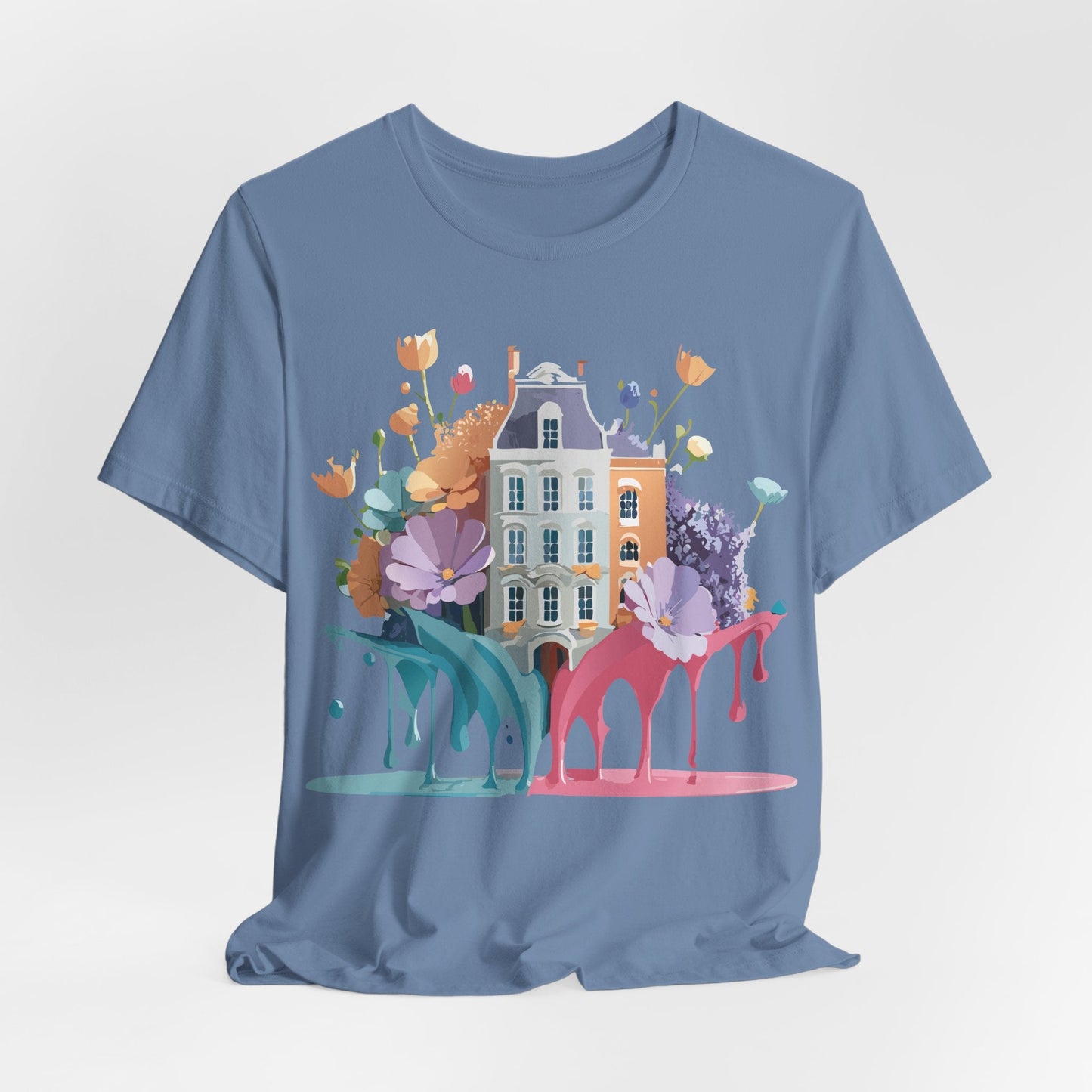 Adelpha Vintage Amsterdam Graphic Tee For Everyday Casual Wear Unisex Short Sleeve Shirt