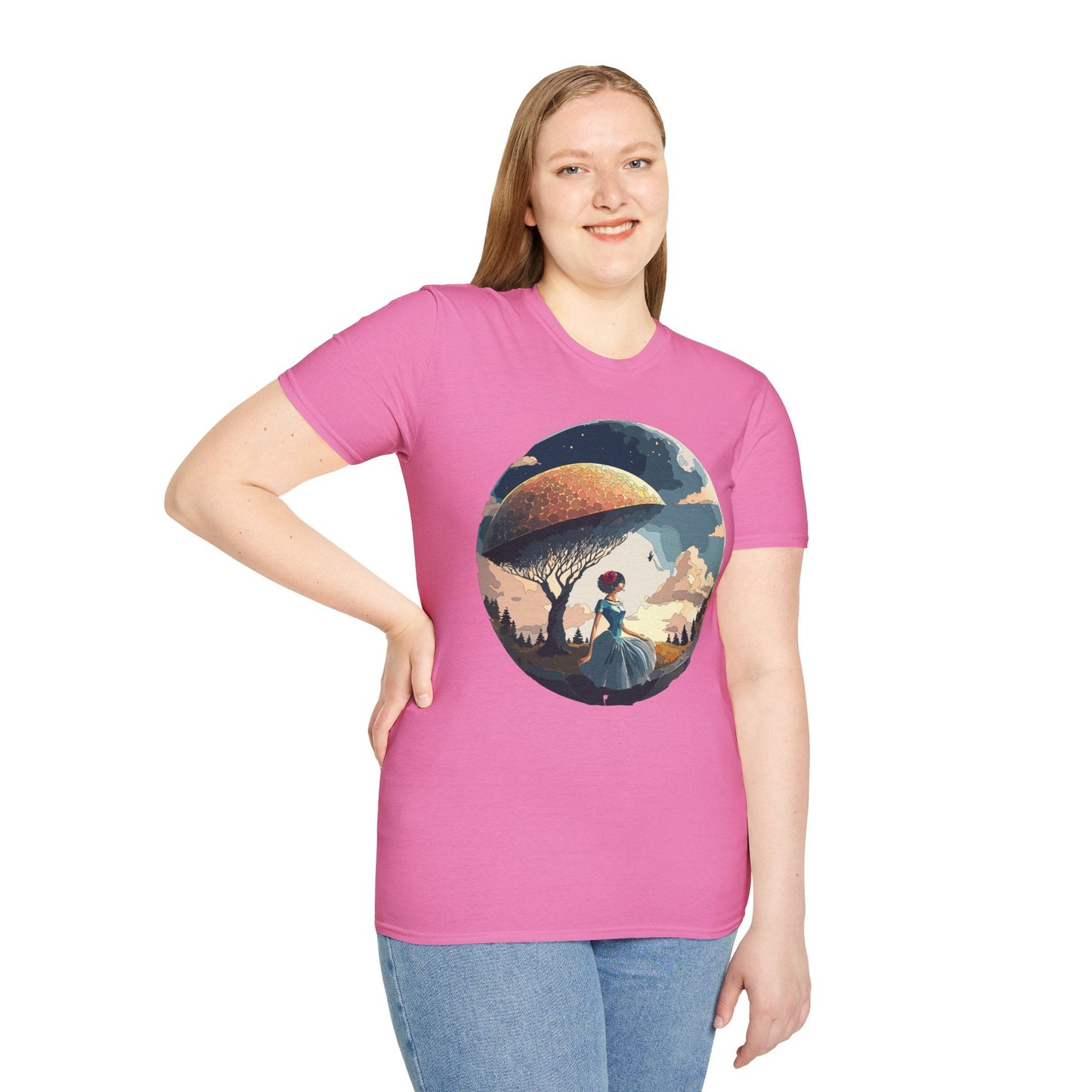 Womens Ladies Graphic T Shirts Art Design Shirt Gildan Softstyle 64000 Unisex Tee