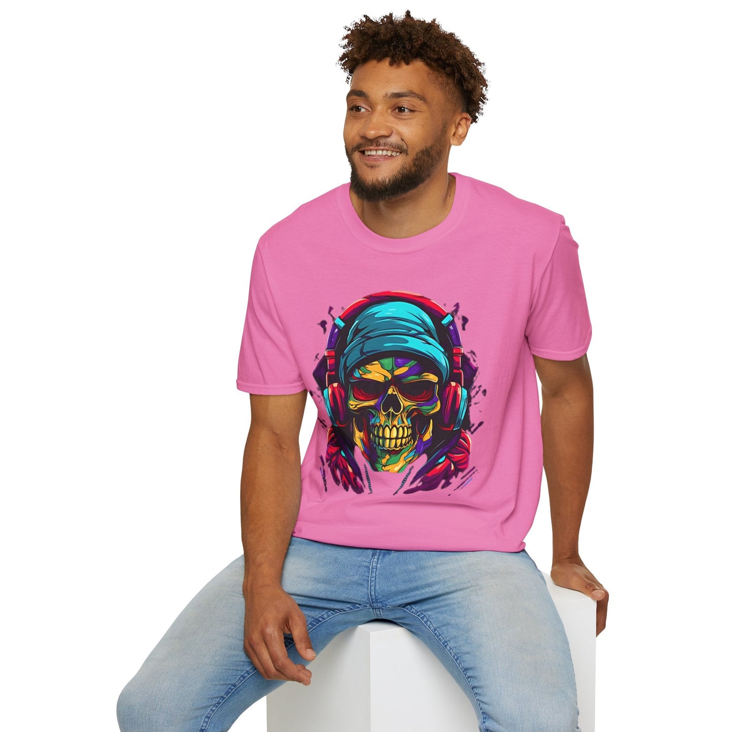 Skull T Shirt Unisex Skeleton Design Gildan Softstyle Cotton Tee for Men Women Durable