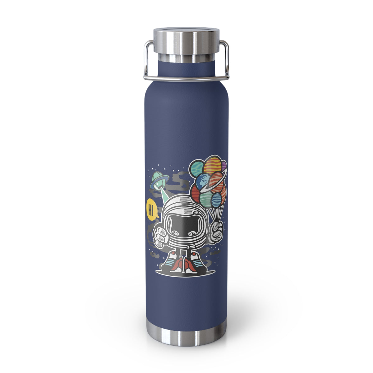 22oz Copper Insulated Water Bottle with Cartoon Design - CV86