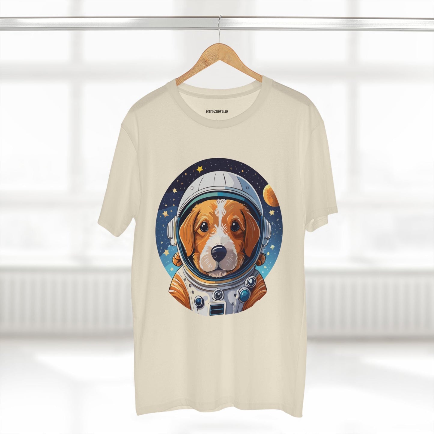 Unisex Dog Art Shirt Premium Cotton Tee With Original Retro2Nova Design From Art Collection For Everyday Comfort
