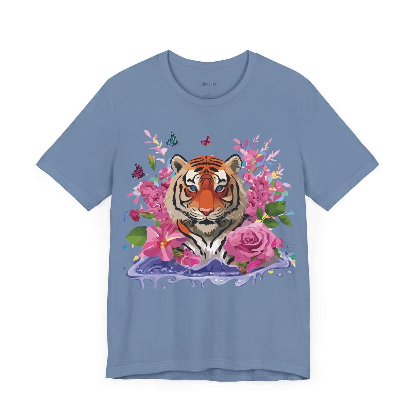 Tiger Graphic Unisex 100 Cotton Vintage Art with Animal Tee 11