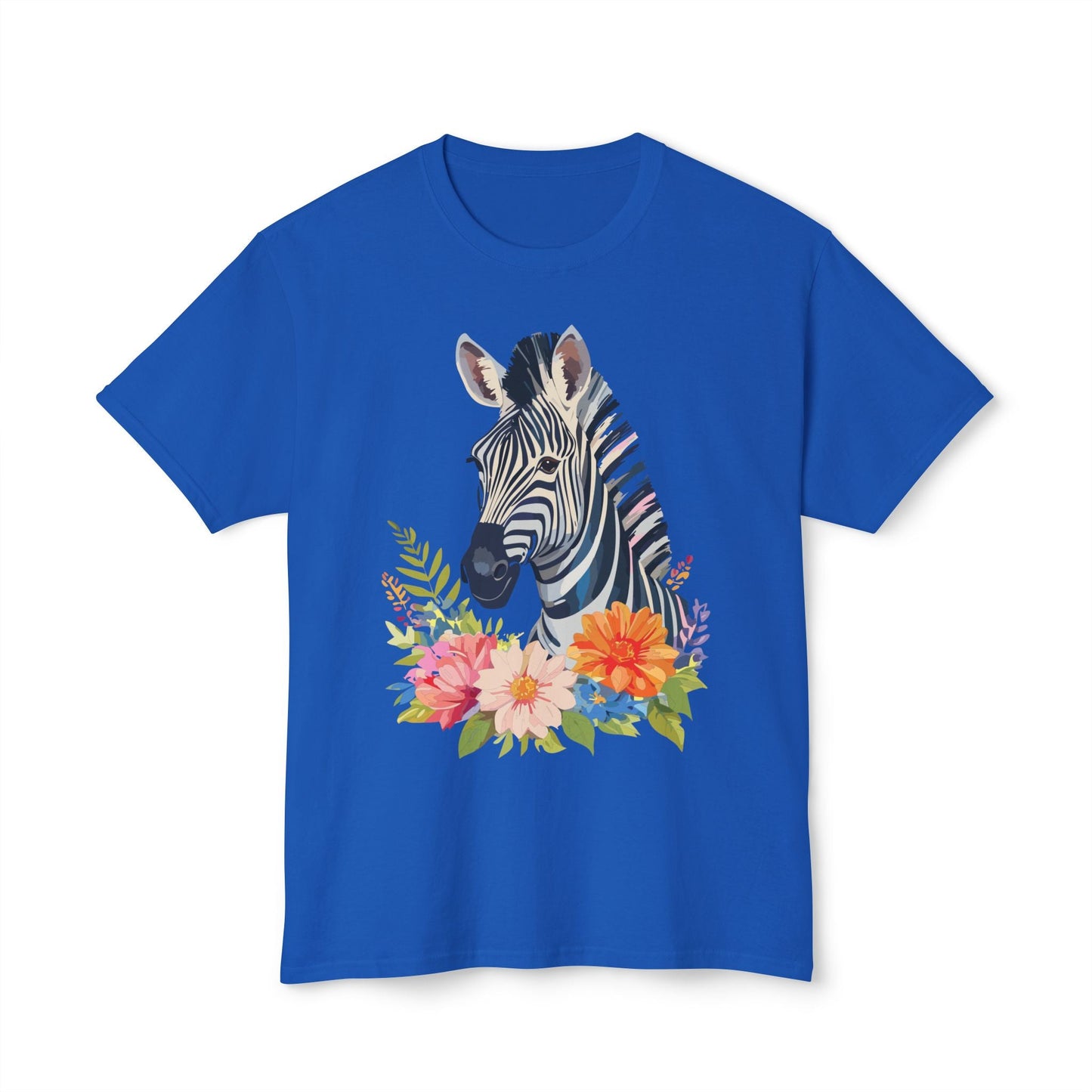 Unisex Zebra Art T Shirt With Full Color Print 100 Percent Cotton Jersey Tee Premium