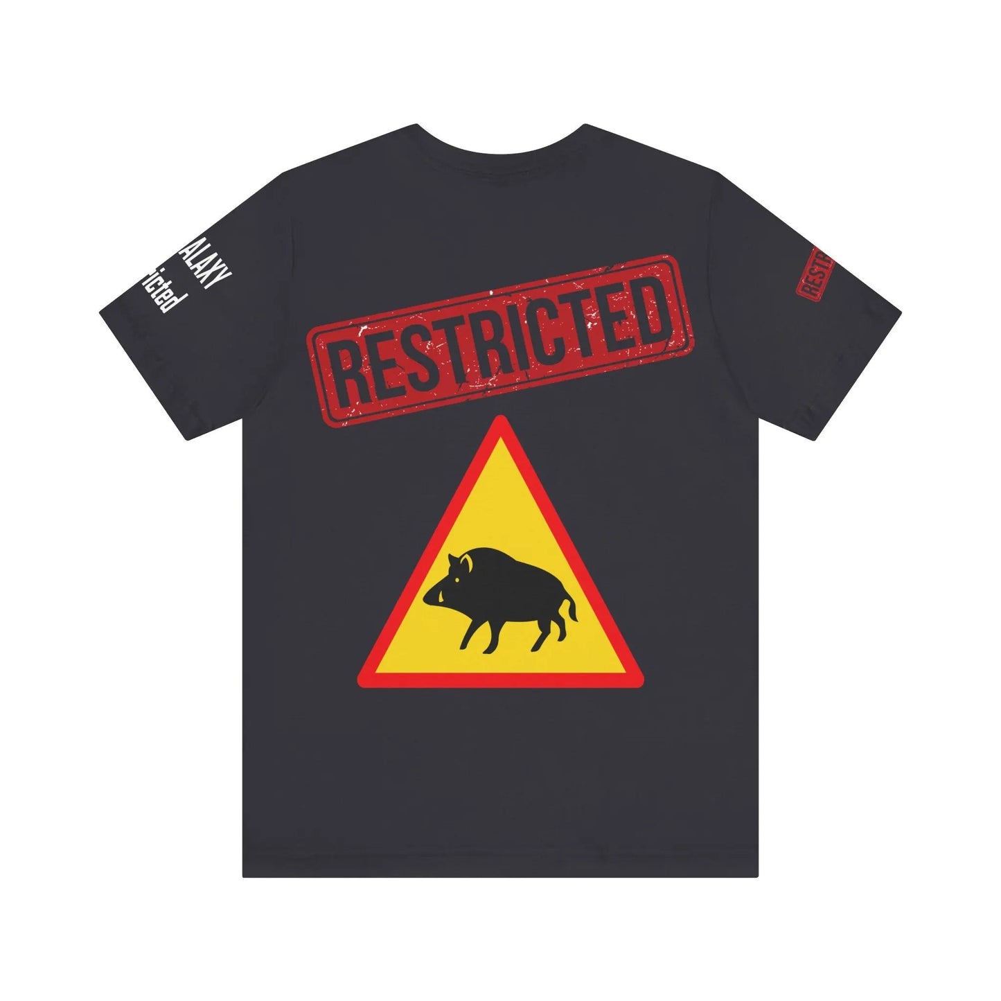 Tee Shirt With Red Stamp From Bad Galaxy Made To Order 100 Percent Cotton USA Printed With Eco Inks