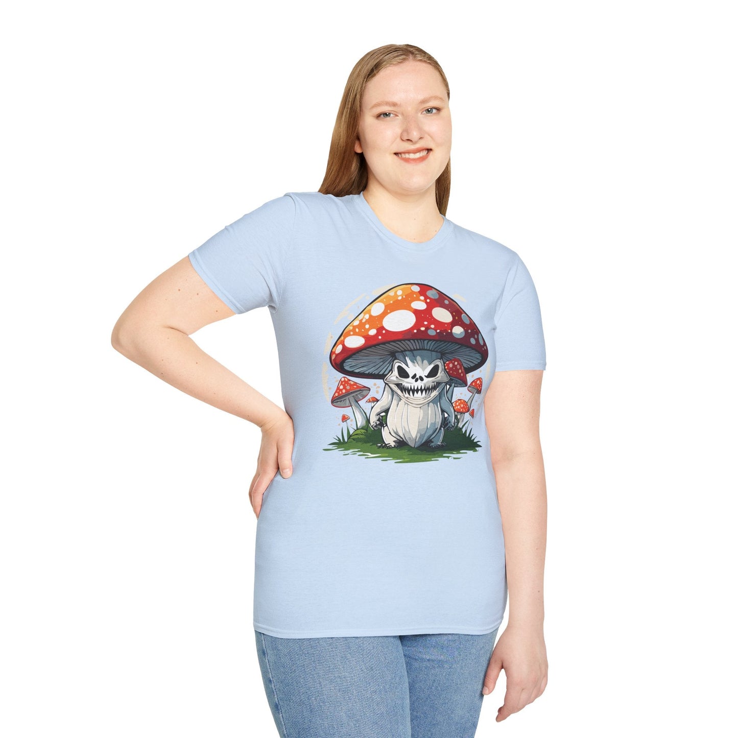 Mashroom Tee Shirt Unisex Softstyle 64000 100 Percent Ring Spun Cotton Funny Mashroom Fungus Design