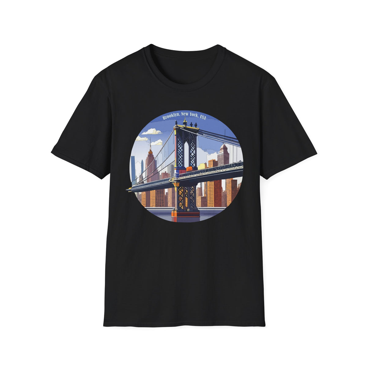 Brooklyn Bridge Illustration T-Shirt | New York City Skyline