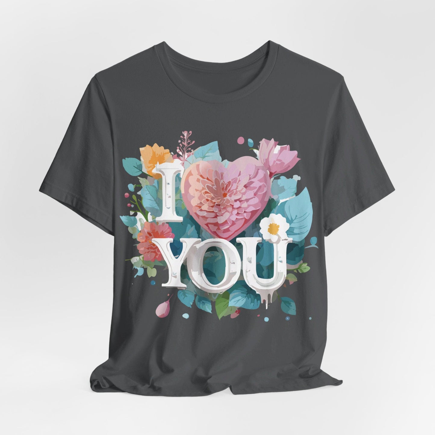 Valentine Day Graphic Unisex 100 Cotton Vintage Artwork with Love and Flower Design Tee 9