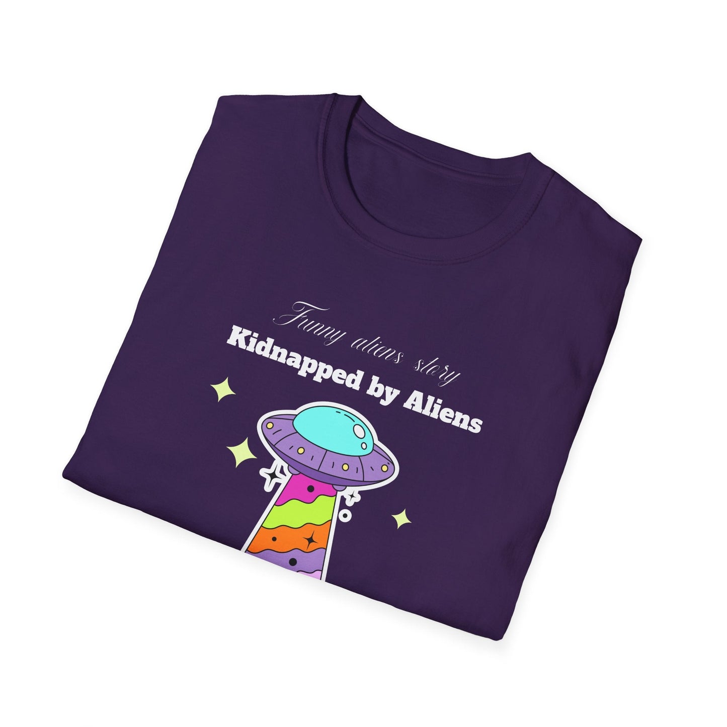 Alien Abduction TShirt Unisex Cotton Kidnapped by Aliens Cute UFO Graphic Tee