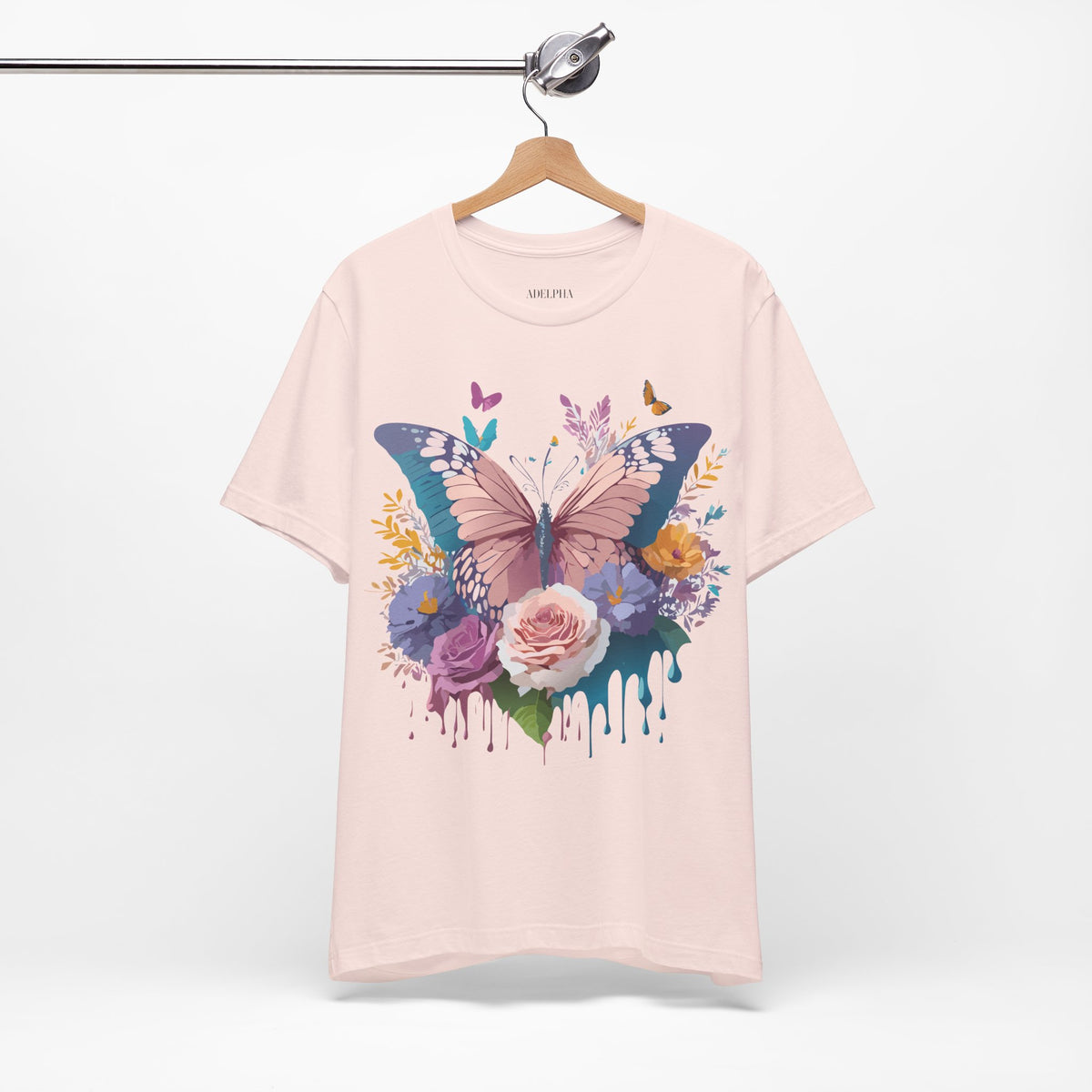 Butterfly Graphic Unisex Cotton Bella+Canvas Tee with Art Design n02