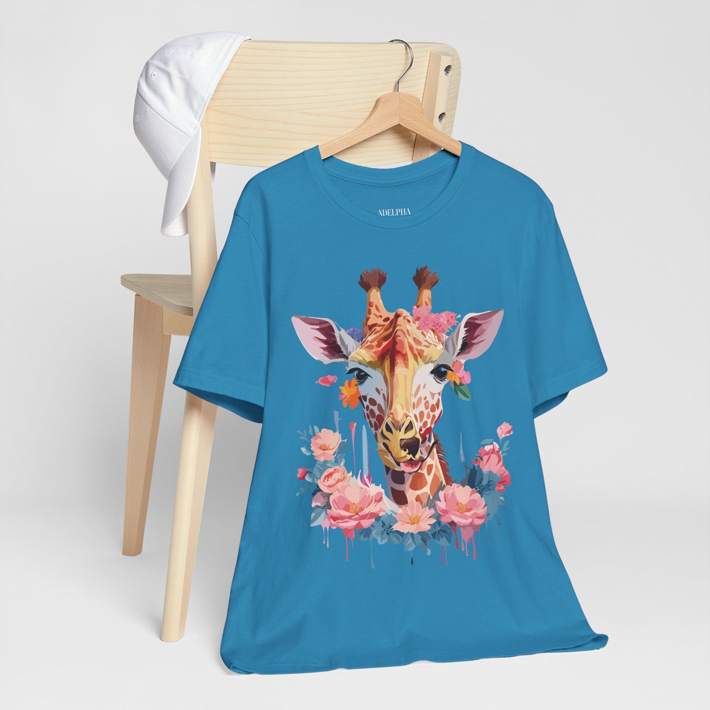Giraffe Graphic Unisex 100 Cotton Vintage Animal Art T-Shirt 2