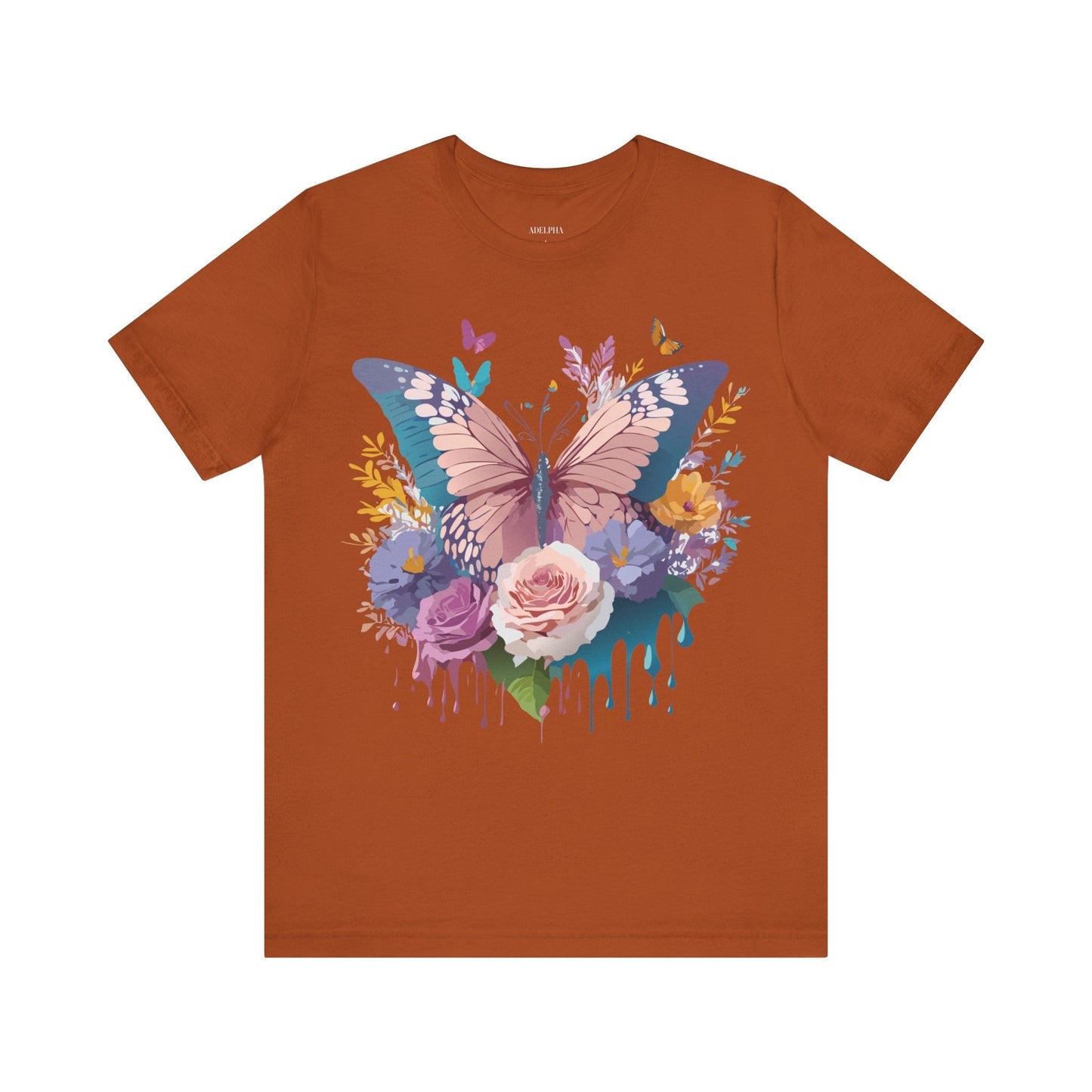 Butterfly Graphic Tee Unisex Short Sleeve From Adelpha Vintage Inspired Artwork