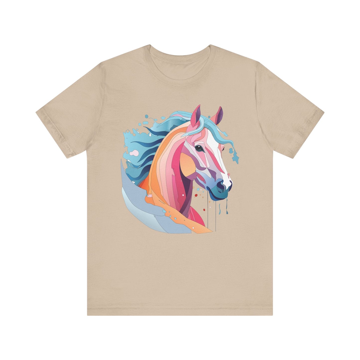 Unisex Animal Tee Shirt With Art Design Wild Animals Short Sleeve Premium Comfort Fit