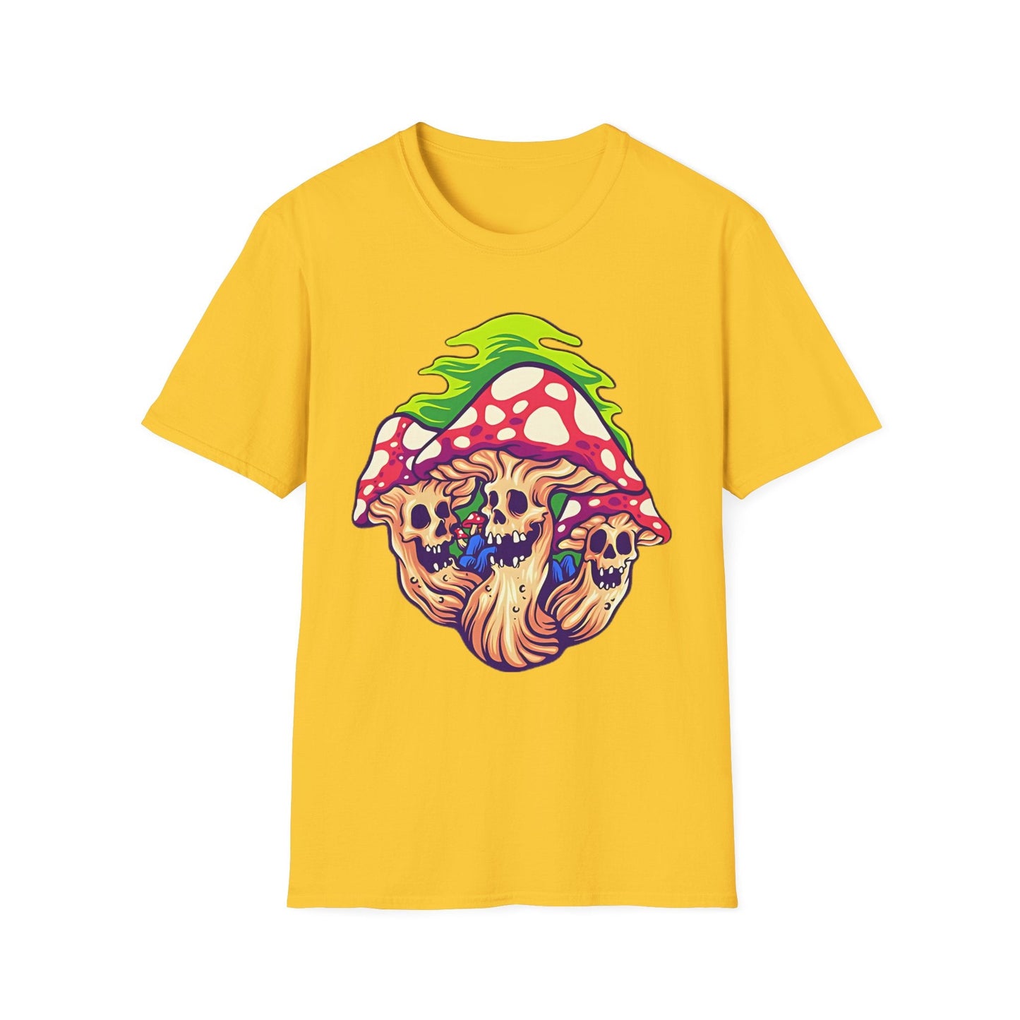 Mashroom Tee Shirt Unisex Softstyle Gildan 64000 Cotton With Funny Mashroom Design