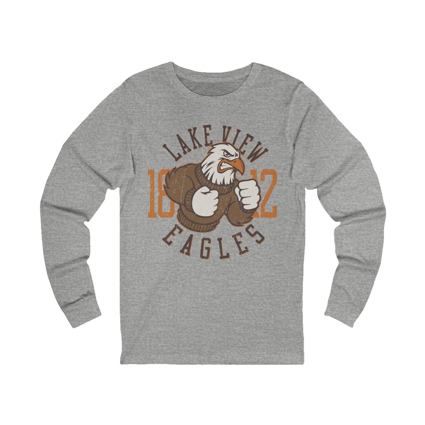 Varan2 Unisex Eagles Long Sleeve Tee, Sports Logo Jersey Shirt, Sports T-Shirts with Long Sleeves, Eagles Logo T-Shirts