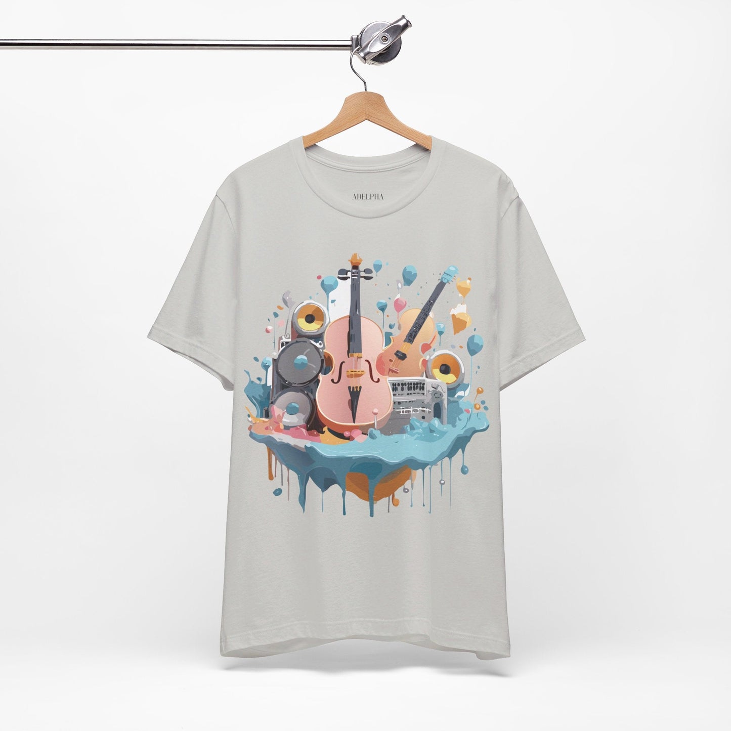 Adelpha Vintage Inspired Music Graphic T Shirt Unisex Jersey Short Sleeve Tee Artwork