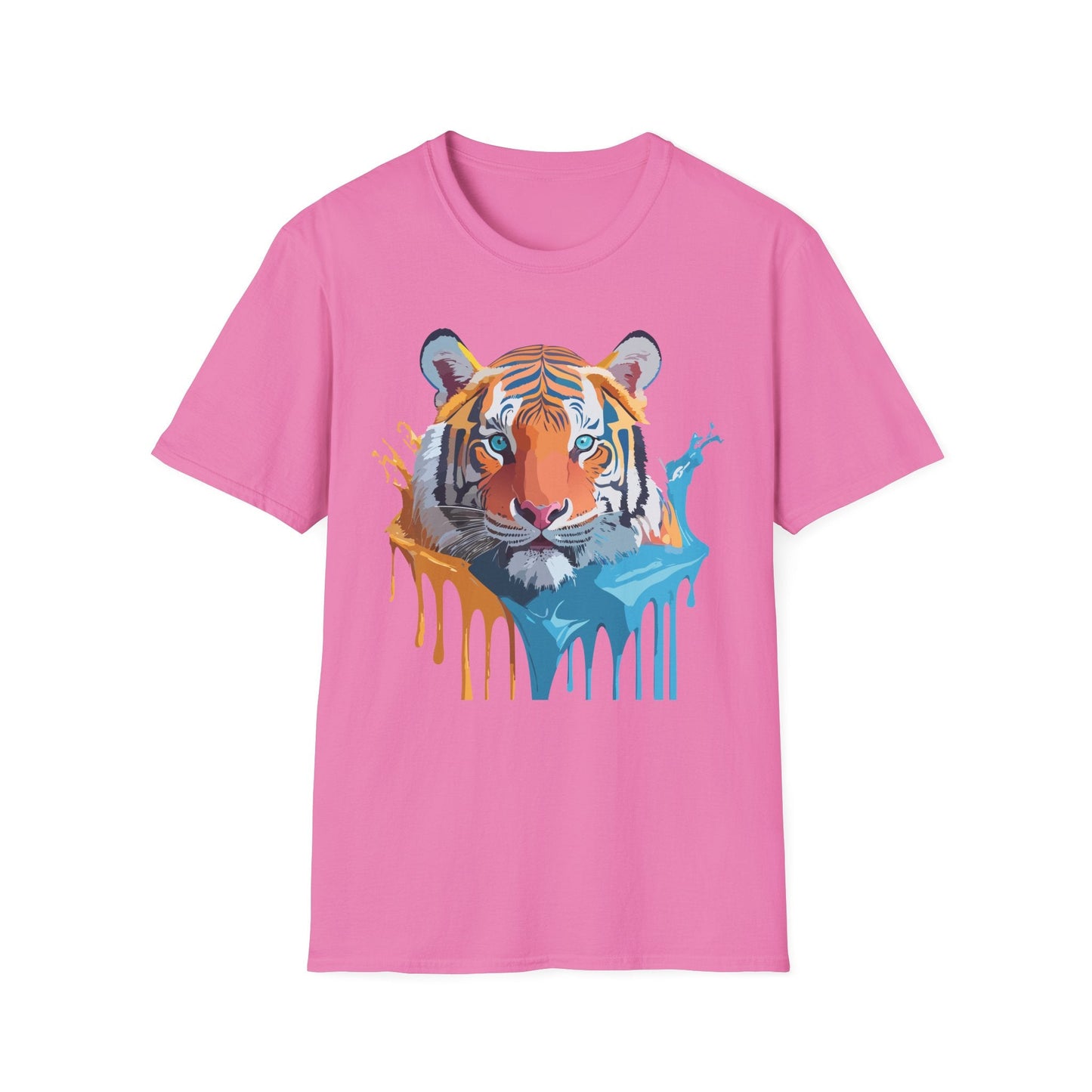 Tiger Shirt Unisex Animal Tee Ring Spun Cotton Gildan Softstyle Short Sleeve