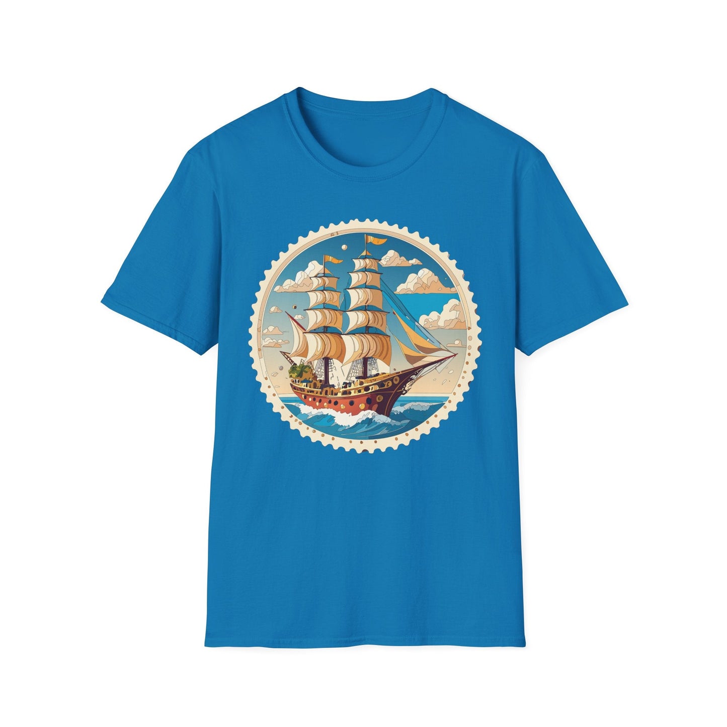 Nautical Ship Frigate Vessel T Shirts Unisex Tee Shirt Softstyle 64000 Ring Spun Cotton Comfort