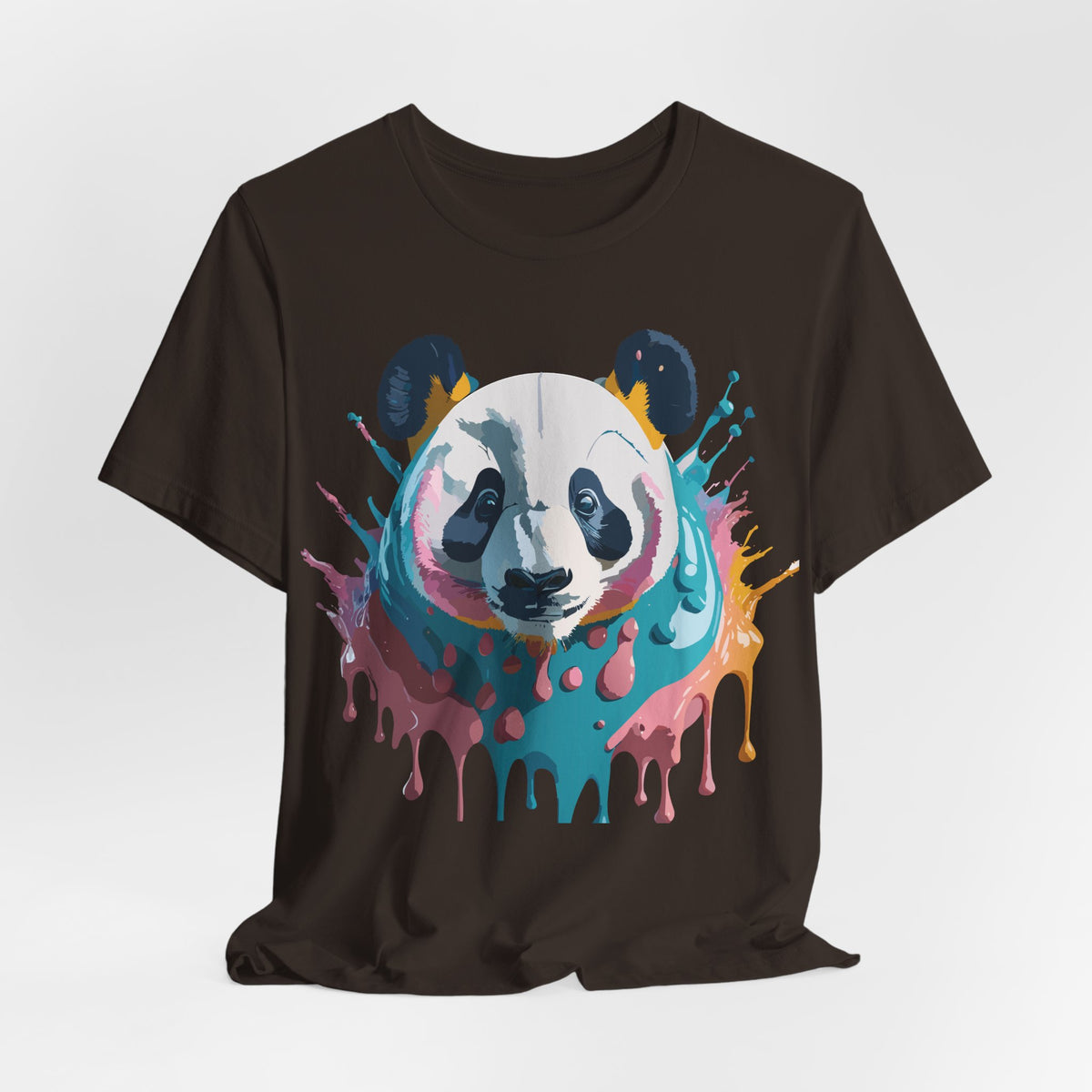 Panda Graphic Unisex Cotton Bella+Canvas Tee with Art Animal Design e140