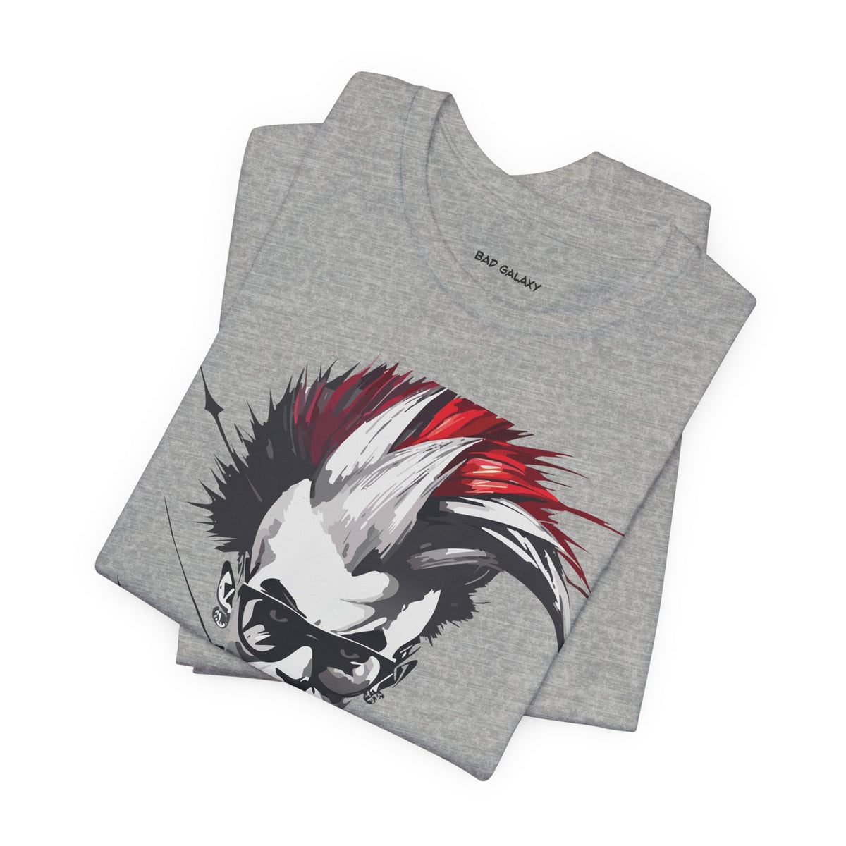 Punk Rock Graphic Unisex Cotton Bella+Canvas Tee with Art Design b25