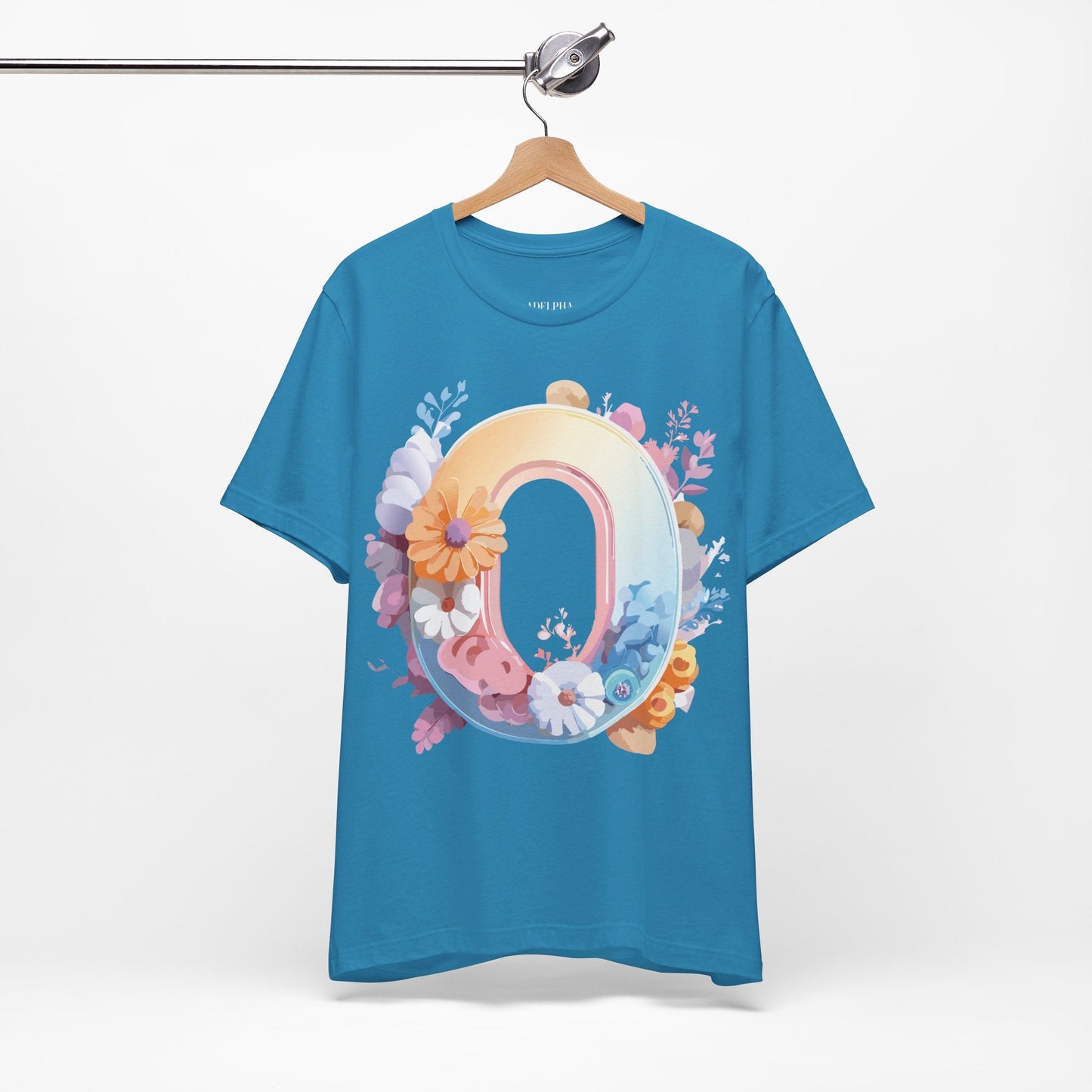 Letter O Shirt Unisex Graphic Tee Vintage Inspired Artwork By Adelpha Premium Short Sleeve