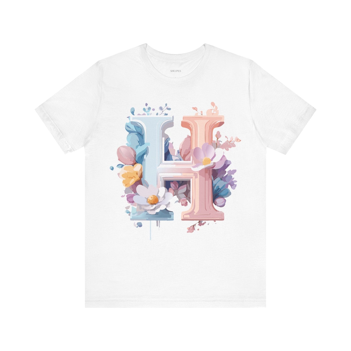 Adelpha Letter H Shirt Unisex Graphic Tee Vintage Inspired Art Design Short Sleeve