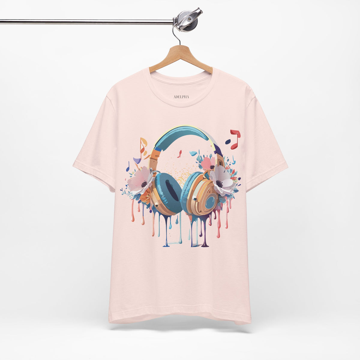 Music Graphic Unisex Cotton Bella+Canvas Tee with Art Design m140