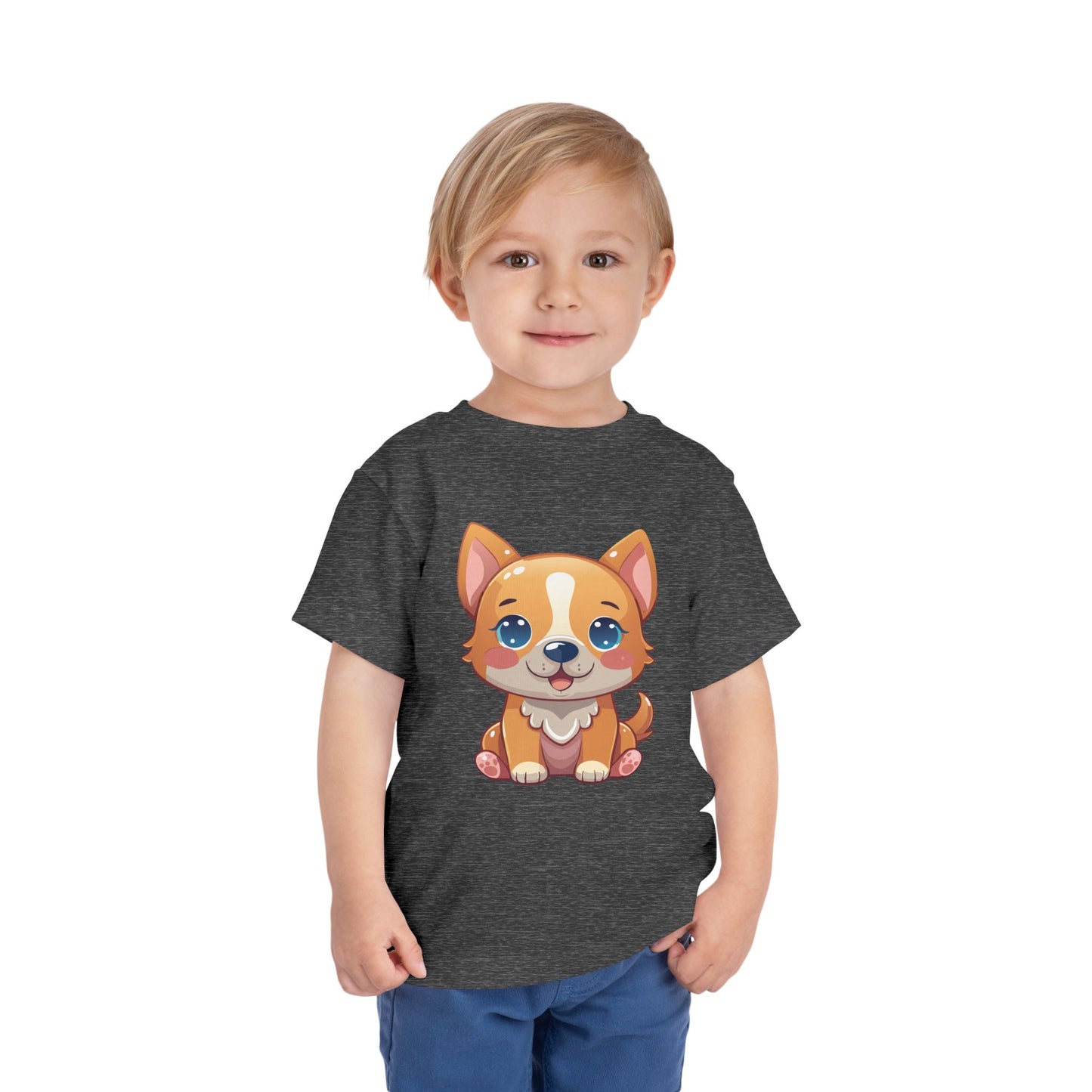 Bonita camiseta de manga corta para niños pequeños con diseño de cachorro: regalo adorable para amantes de las mascotas (2 a 5 años)