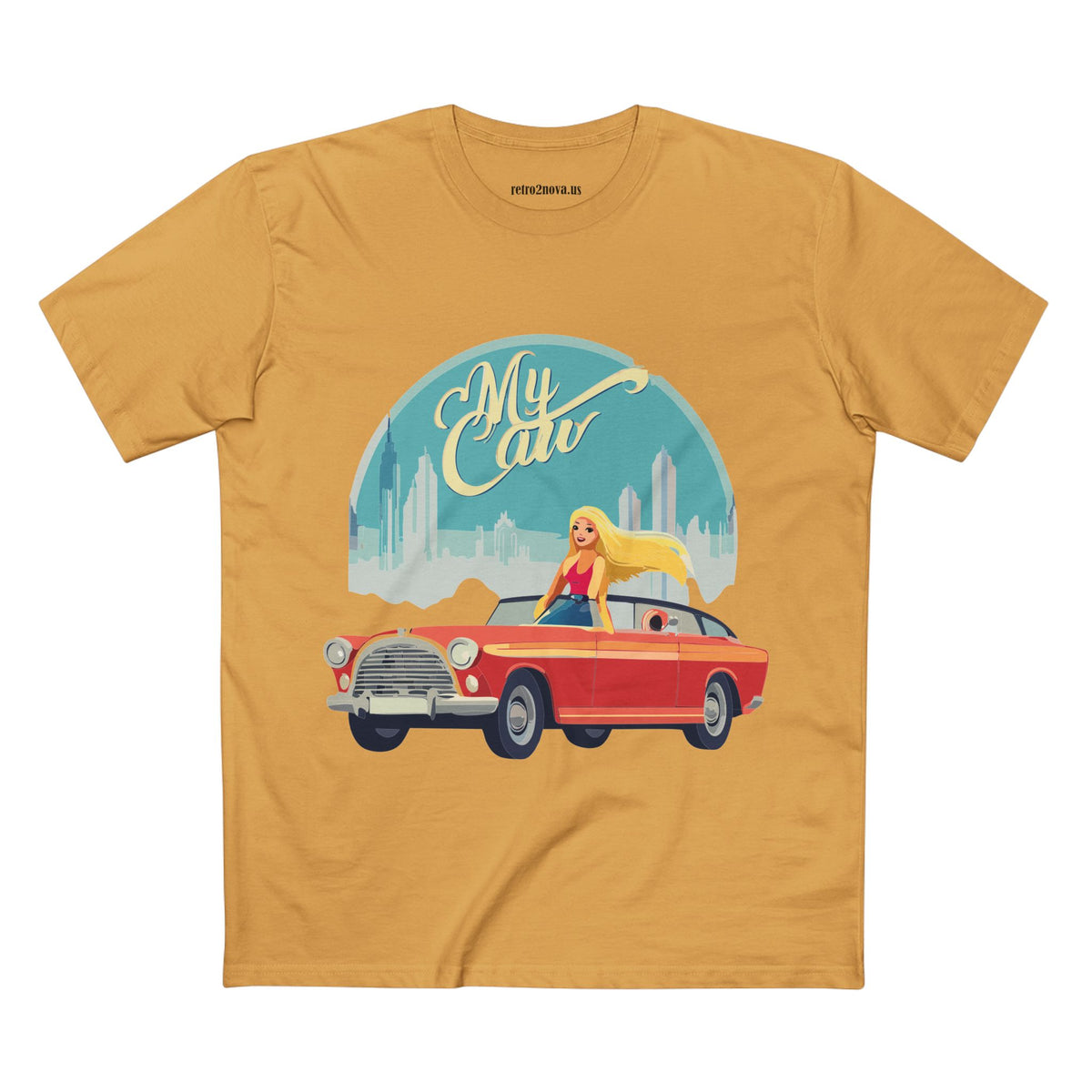 Retro Car Vintage Graphic Tee Staple Unisex 100 Cotton Tee Shirt - RC-13