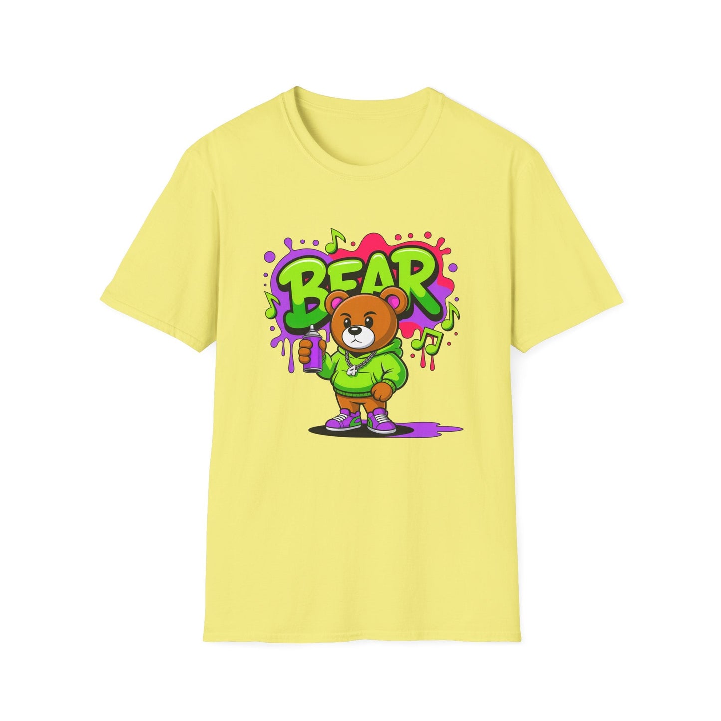 Cartoon T Shirt With Animation Funny Animals Tee Gildan Softstyle 64000 100 Percent Ring Spun Cotton