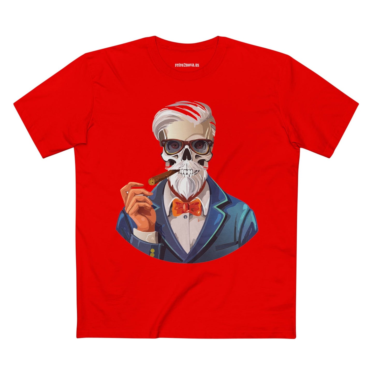Unisex Skull Shirt Premium Cotton Tee With Original Skeleton Art Design From Retro2Nova Collection