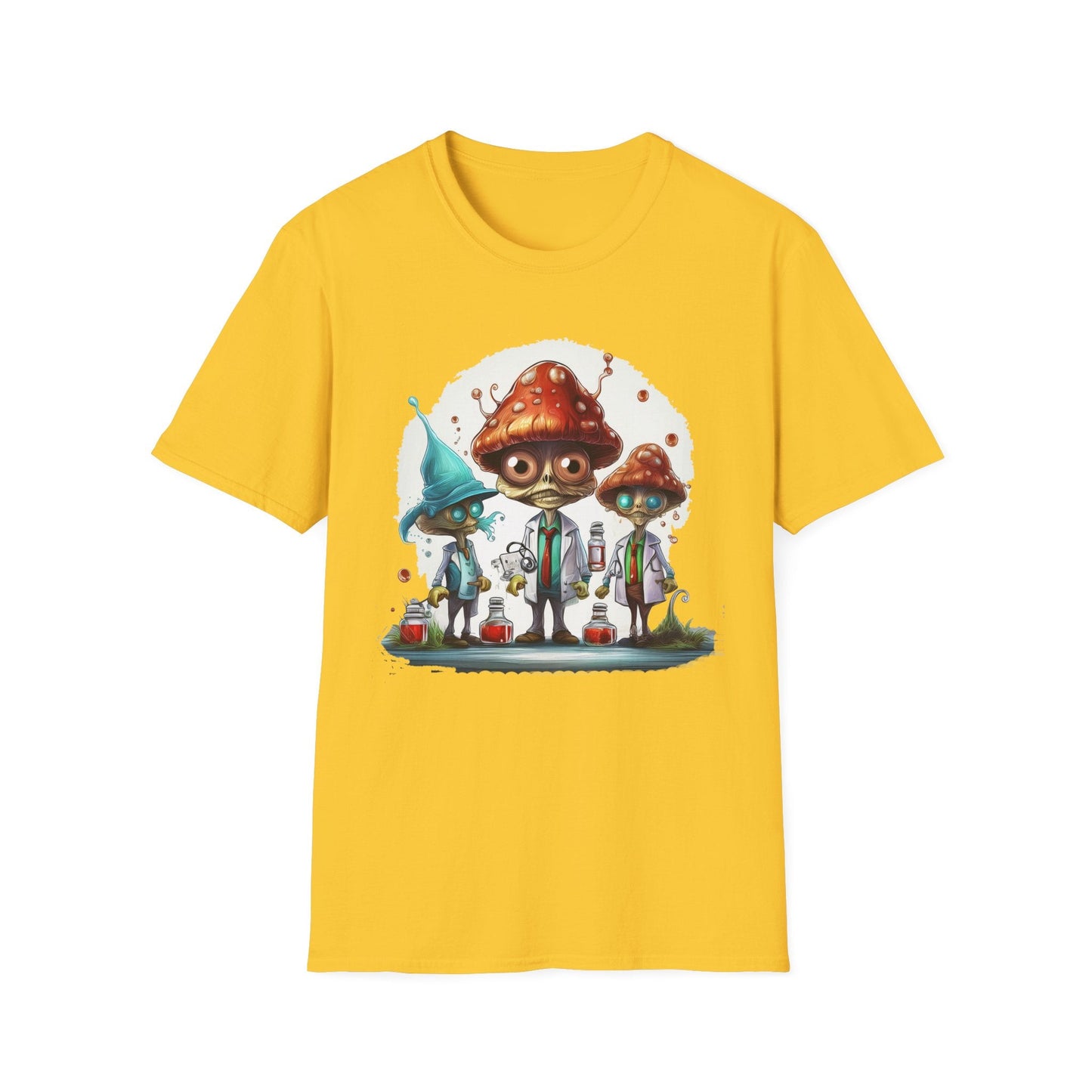 Mashroom Tee Shirt Unisex Funny Mashroom Design Cotton Tee Gildan Softstyle 64000