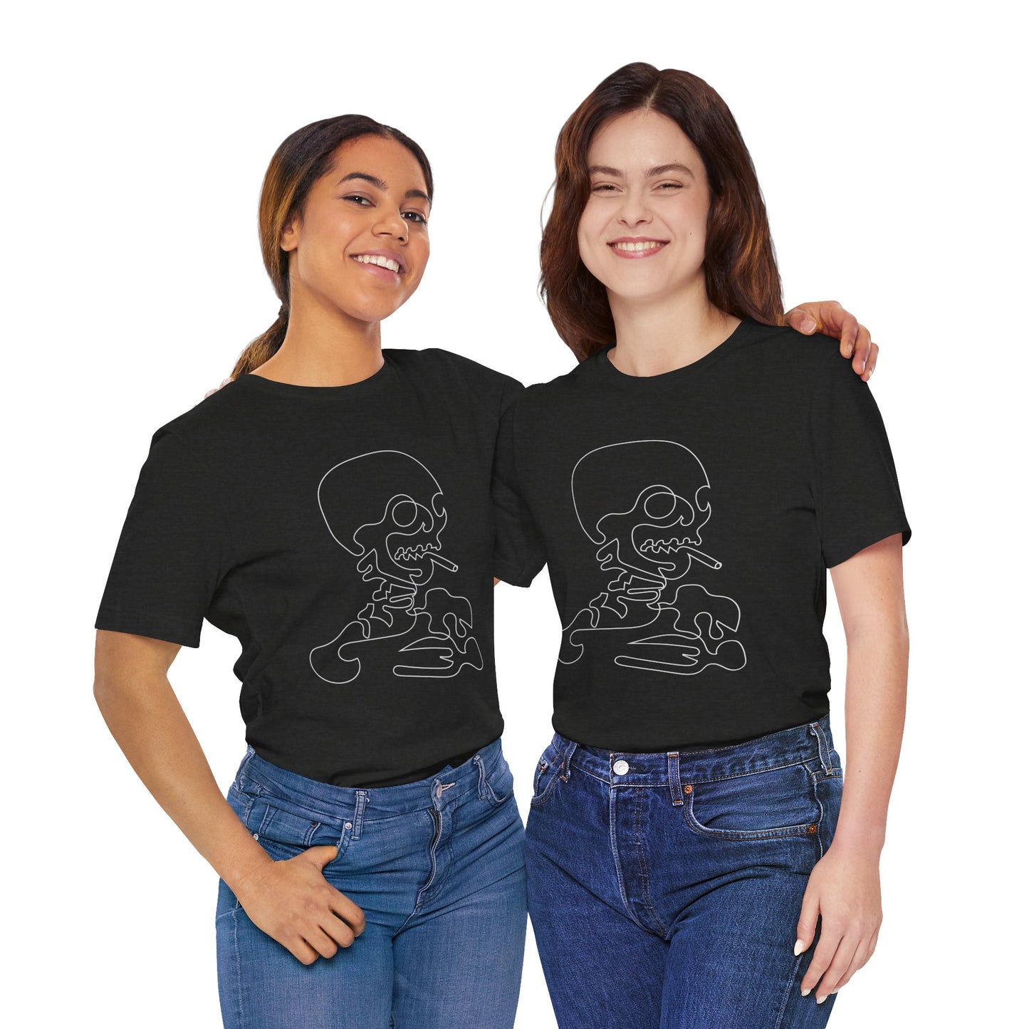 Unisex Cotton Tee Shirt with Skull