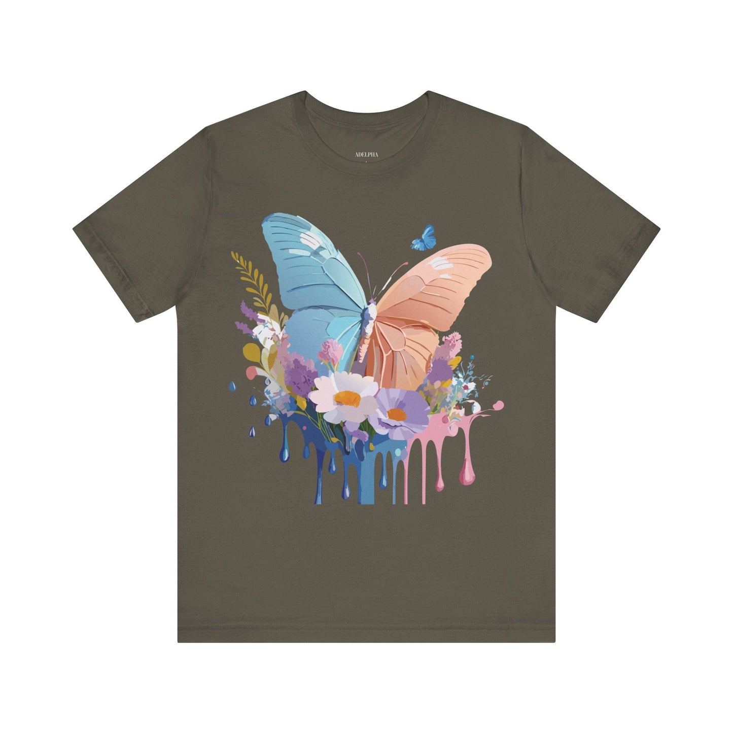 Butterfly Graphic Tee Adelpha Unisex Short Sleeve Art Design