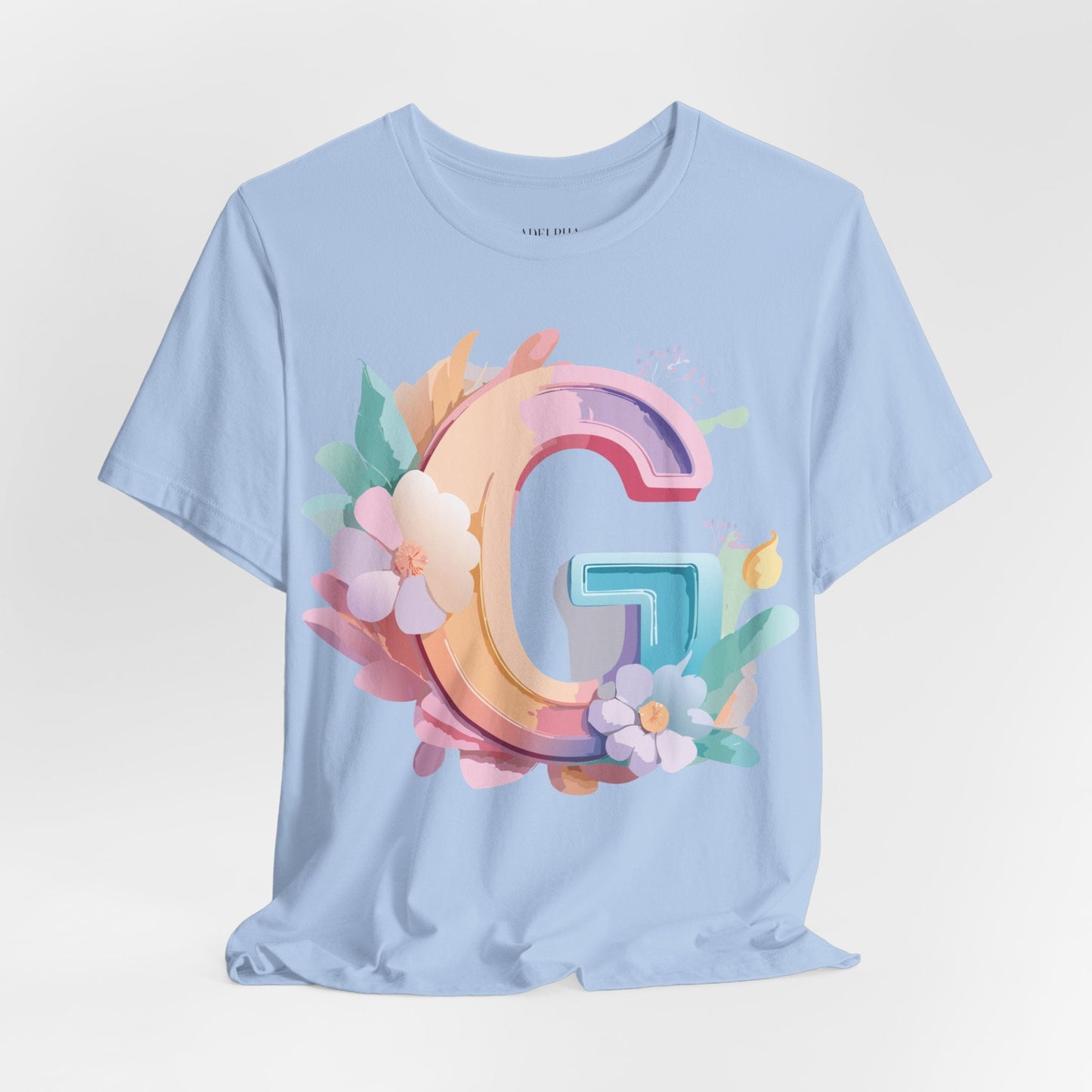 Letter G Shirt Unisex Graphic Tee With Vintage Inspired Artwork Adelpha Premium Tee